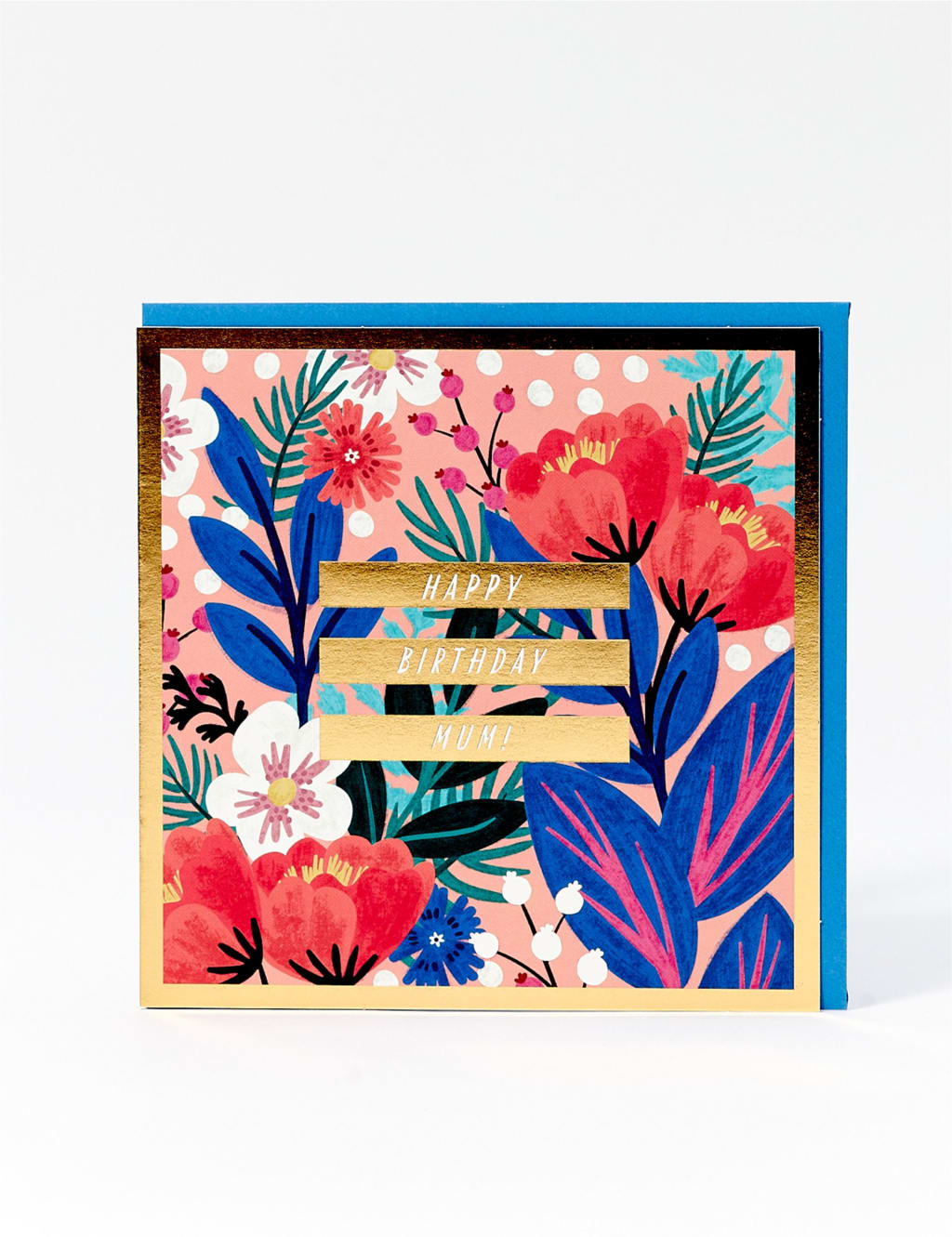 Floral Gold Foil Birthday Card For Mum 1 of 2