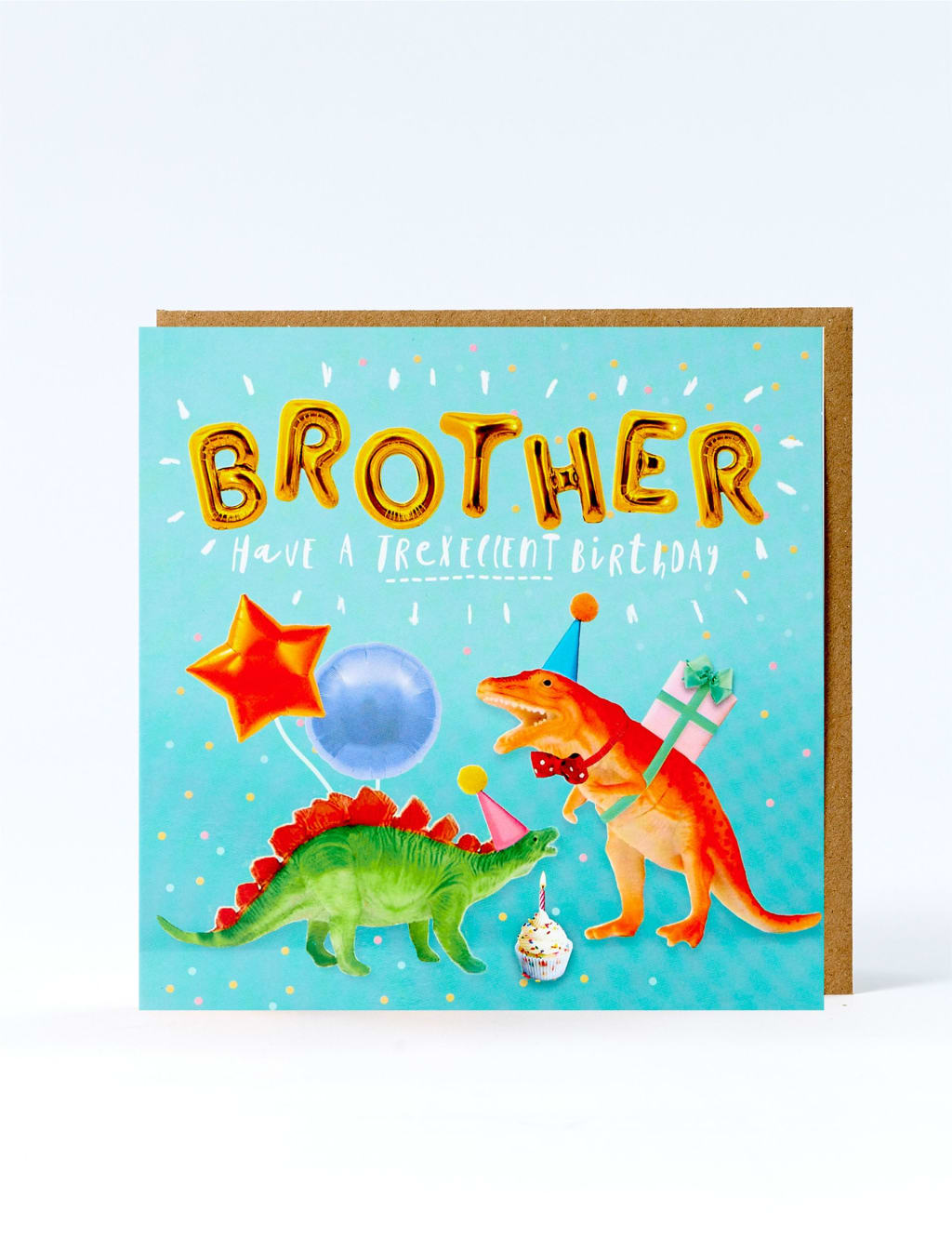 Brother T-Rex-cellent Dinosaur Birthday card 1 of 1