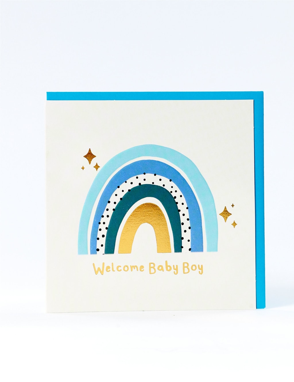 Rainbow New Baby Card For Boy 1 of 1