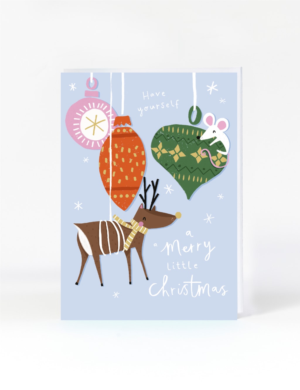 Merry Little Bauble Scene Christmas Card 1 of 2