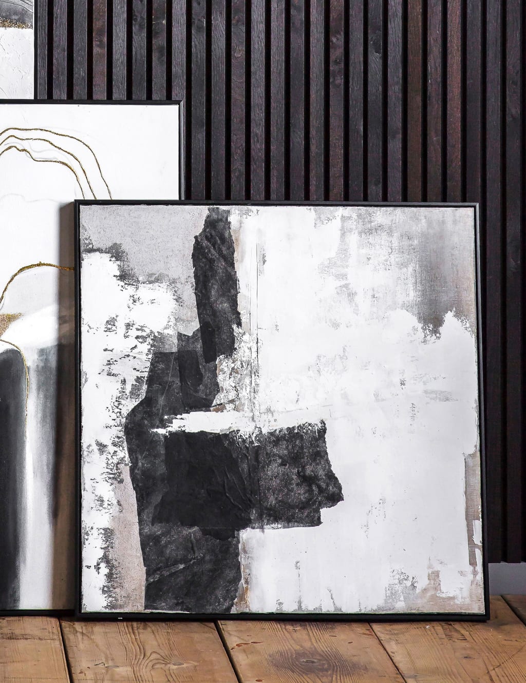 Rocks Point Abstract Square Framed Canvas 3 of 3