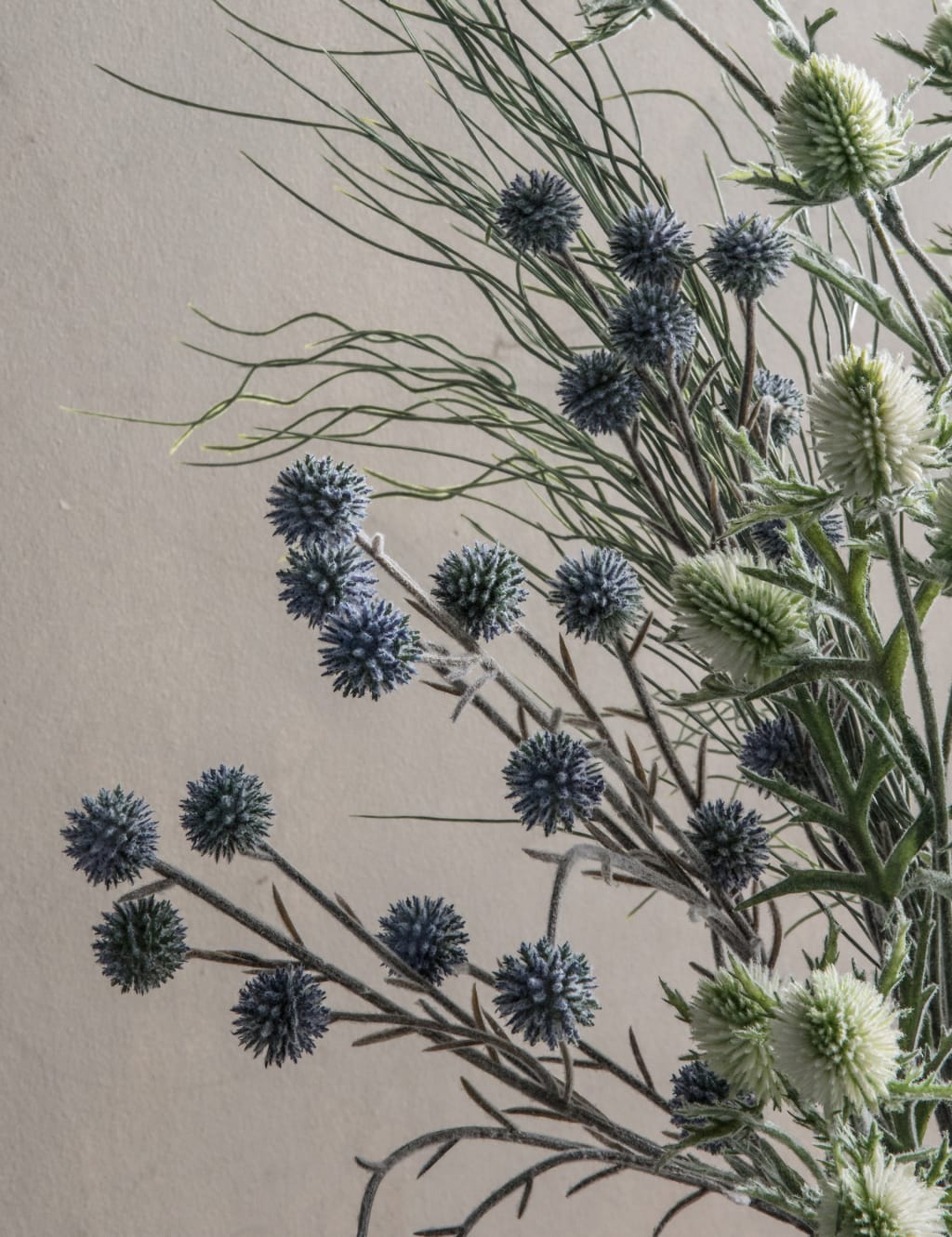 Set of 12 Artificial Echinops Single Stems 3 of 4