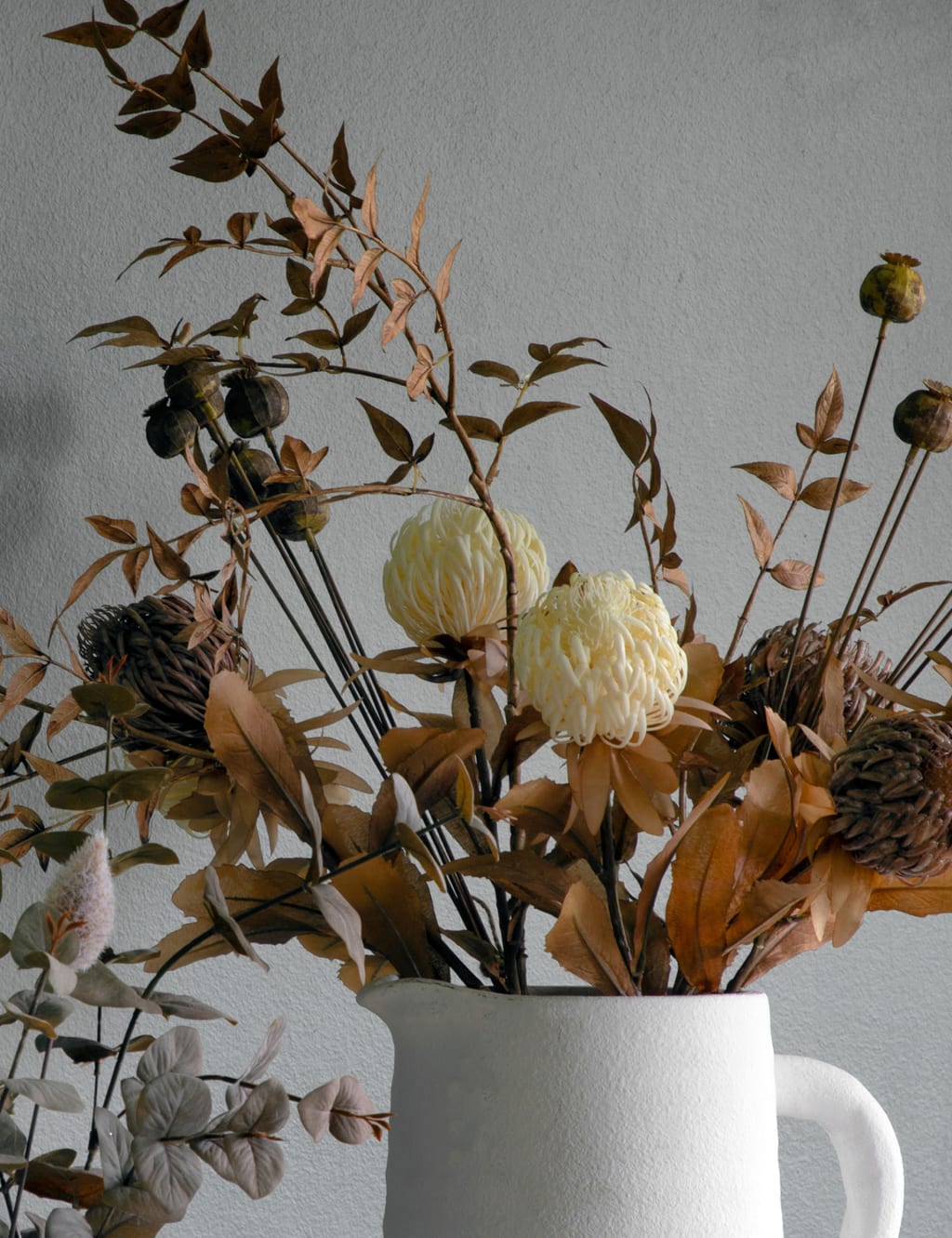 Set of 6 Artificial Dried Poppy Pod Single Stems 3 of 4