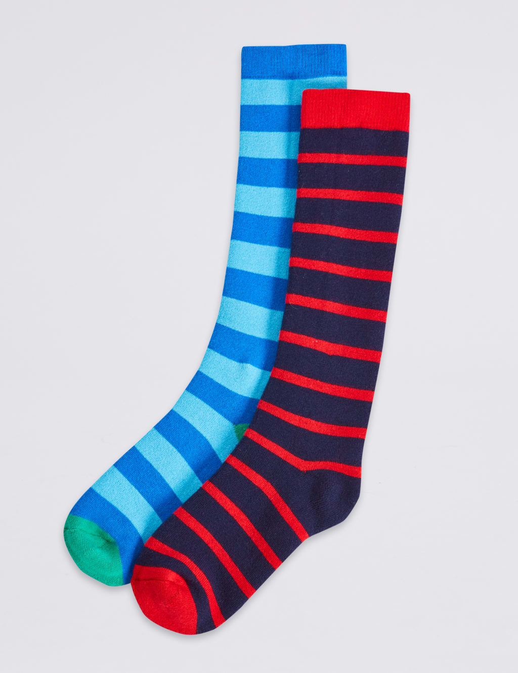 2 Pairs of Striped Welly Socks with Freshfeet™ (2-14 Years) 2 of 2