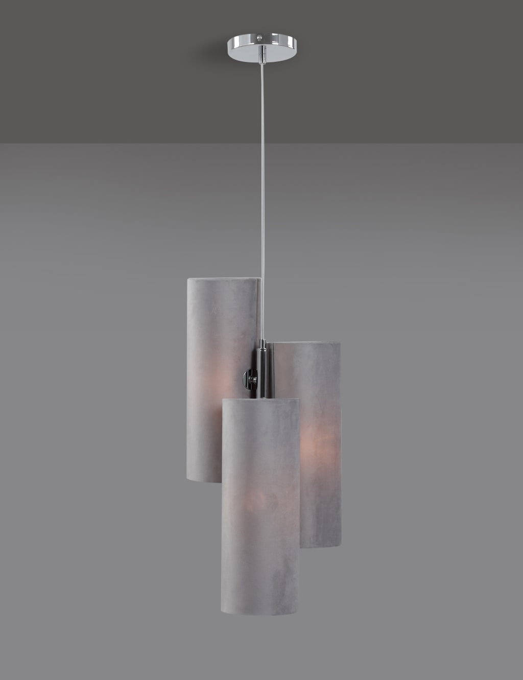 3 Shade Velvet Ceiling Light 6 of 6