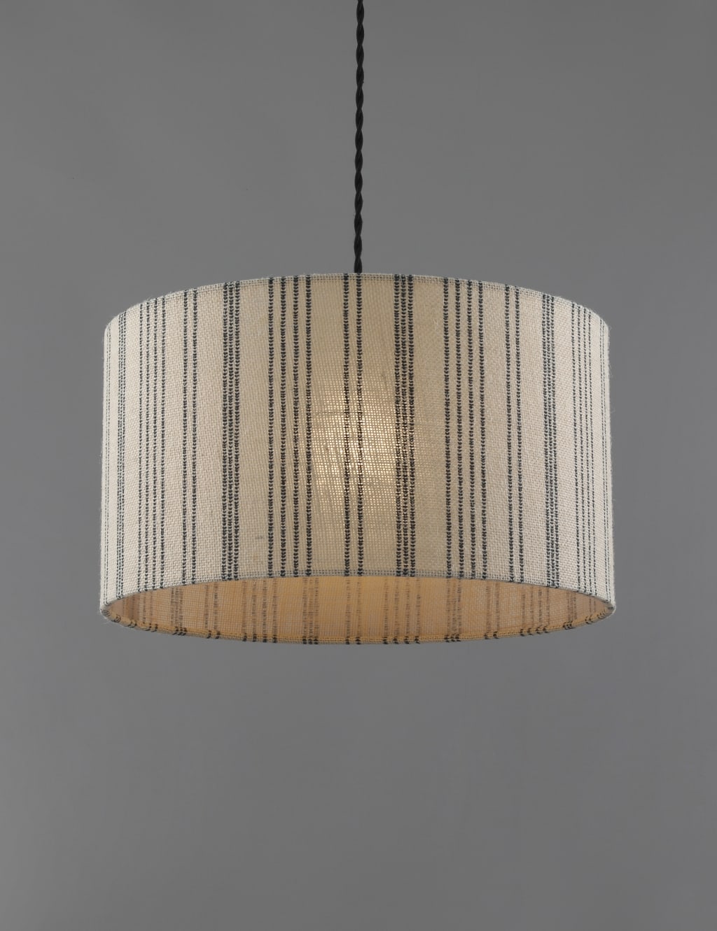 Noah Hessian Striped Lamp Shade 7 of 7