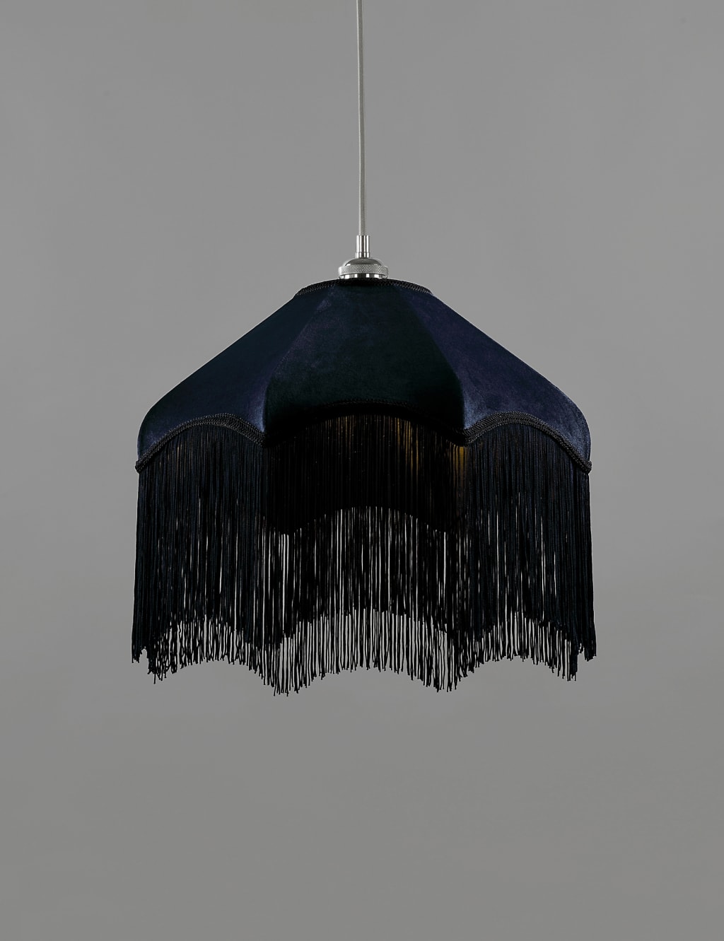 Fringed Velvet Lamp Shade M S Collection M S