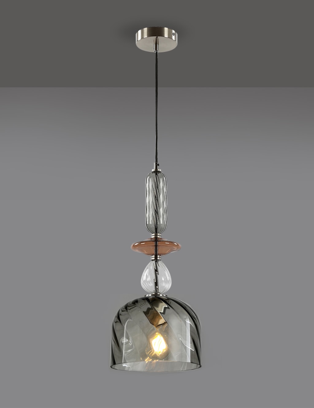 Ruby Glass Pendant Light 7 of 7