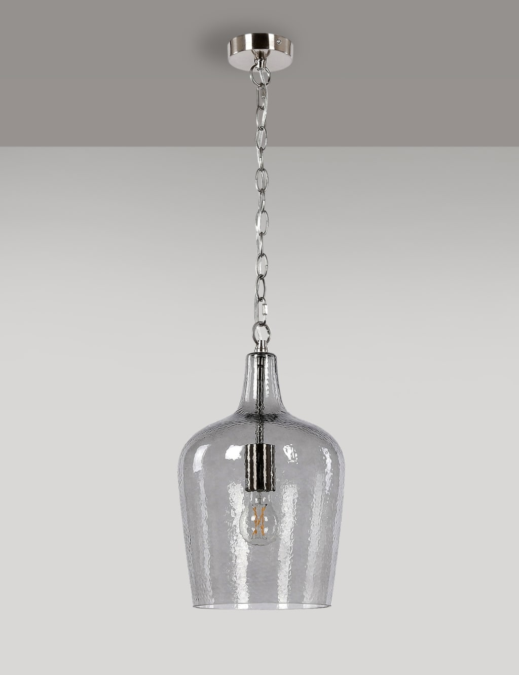 Raven Glass Pendant Ceiling Light 1 of 8