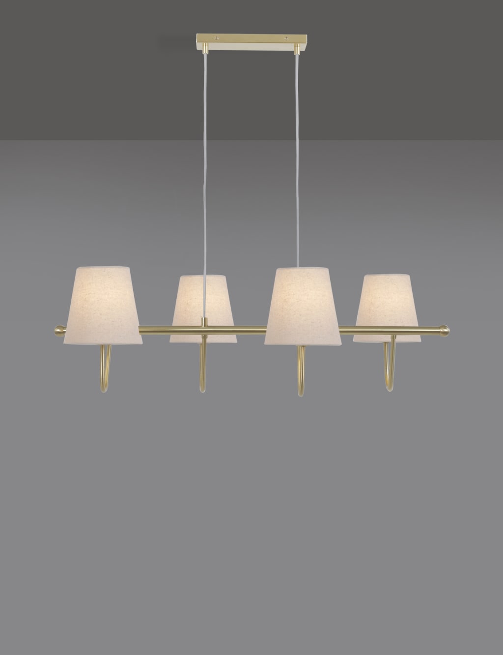 Metal 4 Shade Bar Ceiling Light 6 of 6