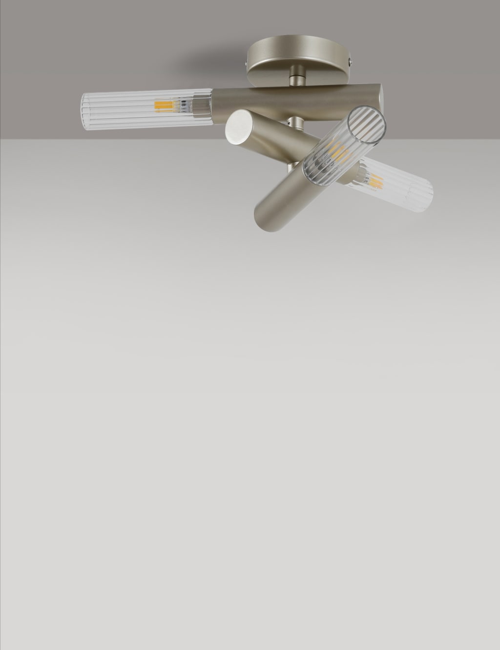 Ribbed Flush Ceiling Light 1 of 7