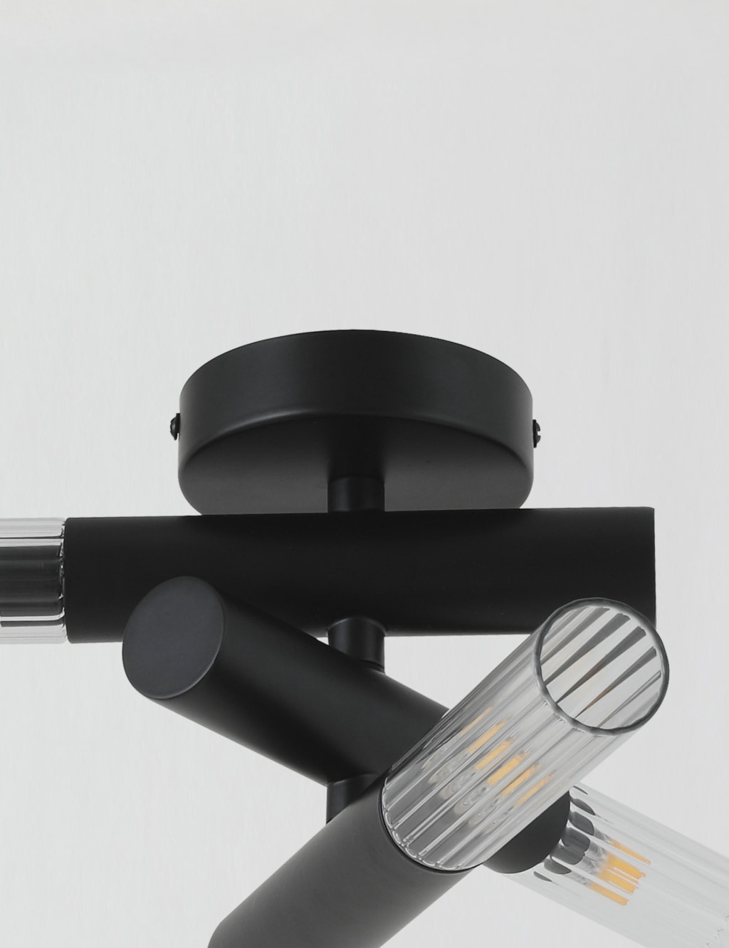 Ribbed Flush Ceiling Light 4 of 7