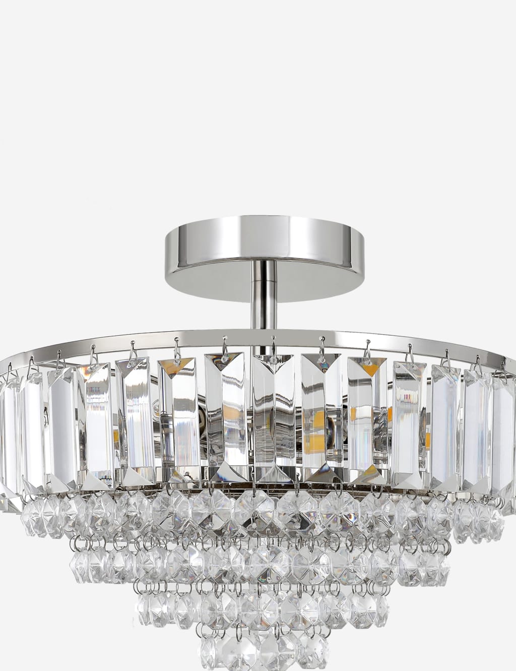 Glass Crystal Flush Ceiling Light 4 of 6