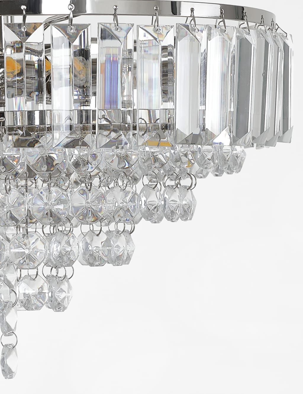 Glass Crystal Flush Ceiling Light 5 of 6