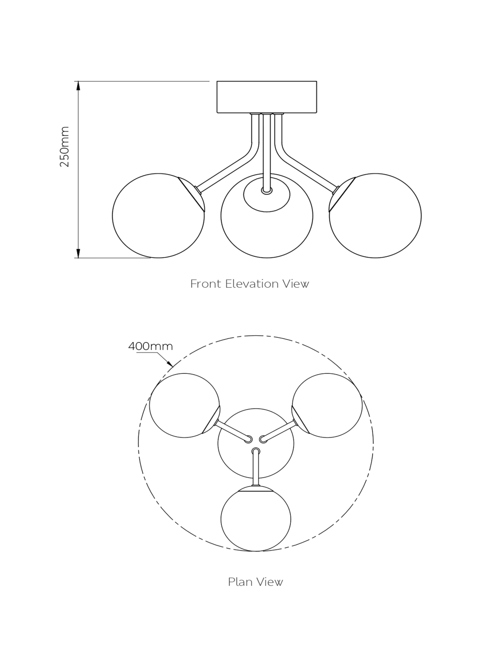 Luna Flush Ceiling Light 5 of 5