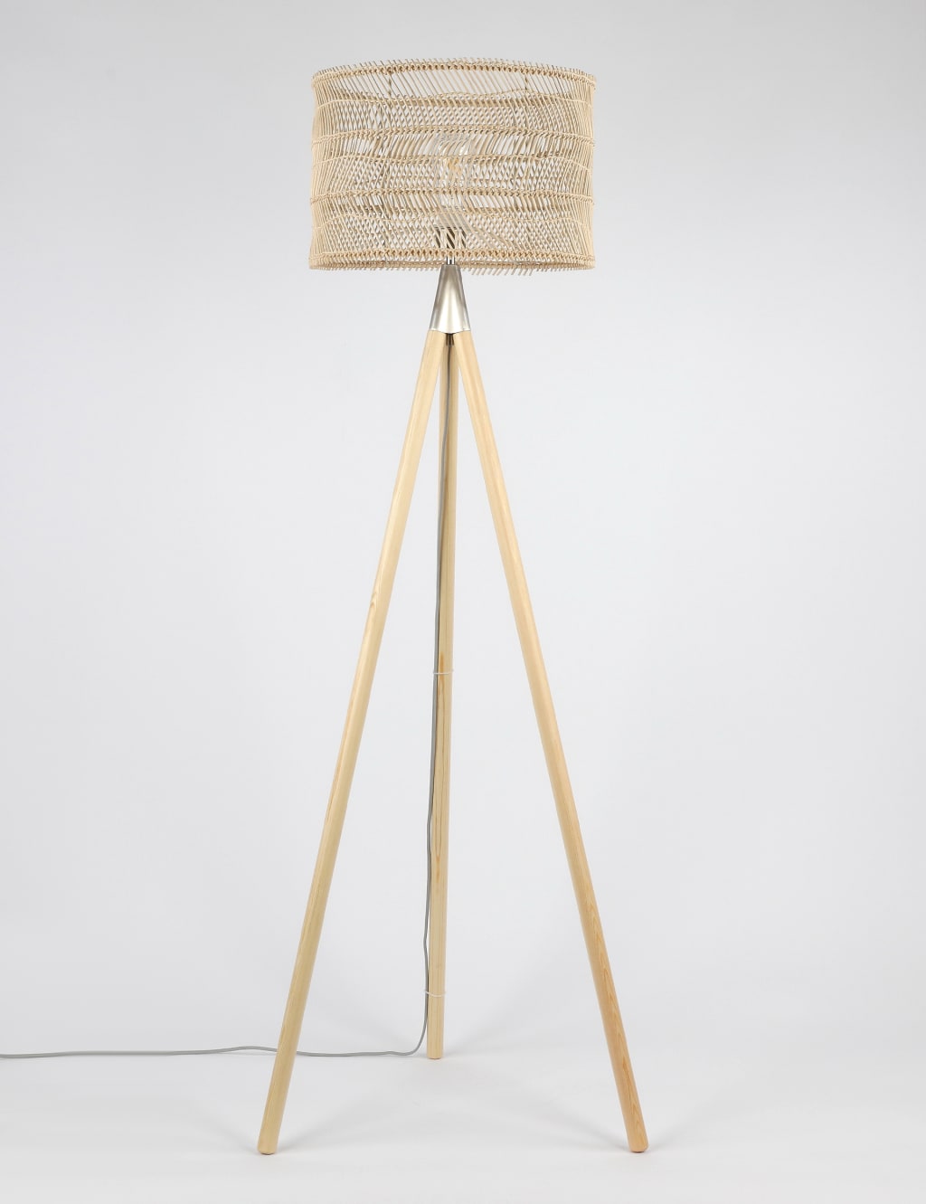 Casual Rattan Floor Lamp 1 of 8