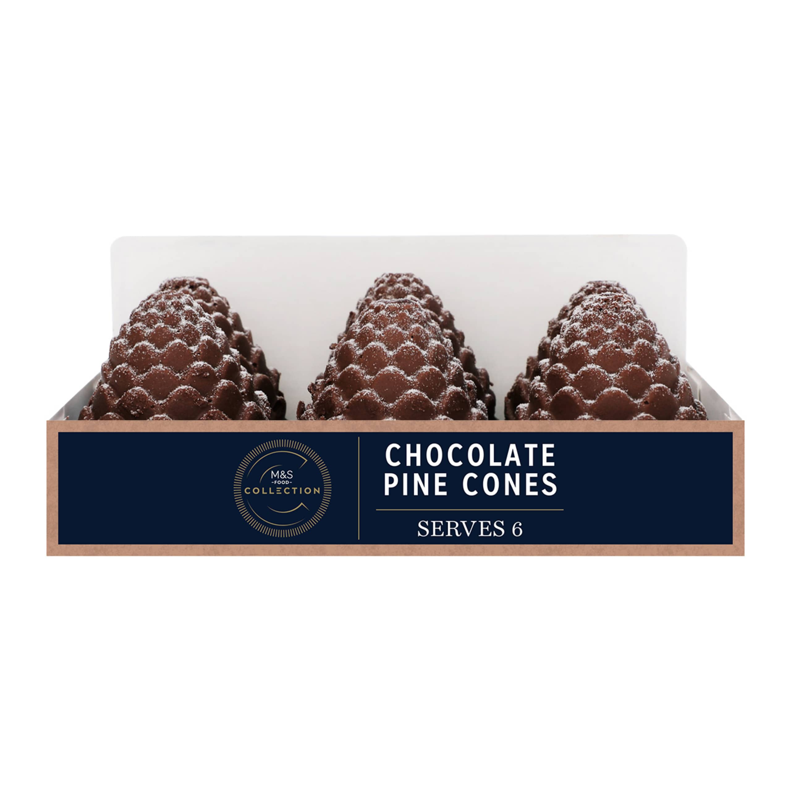 6 Handmade Chocolate Pine Cones (Serves 6) 1 of 1
