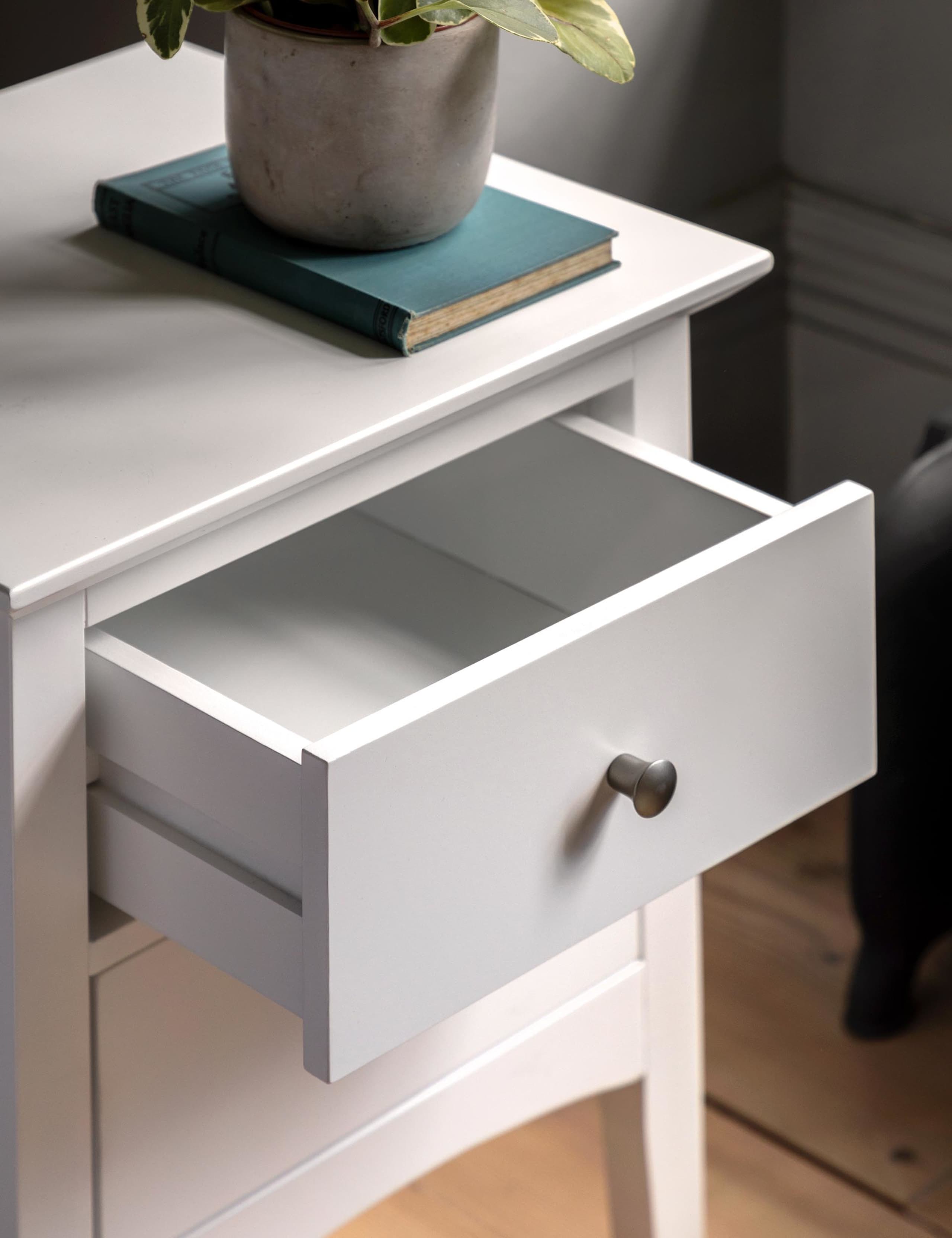 Hastings White 2 Drawer Bedside Table 2 of 8