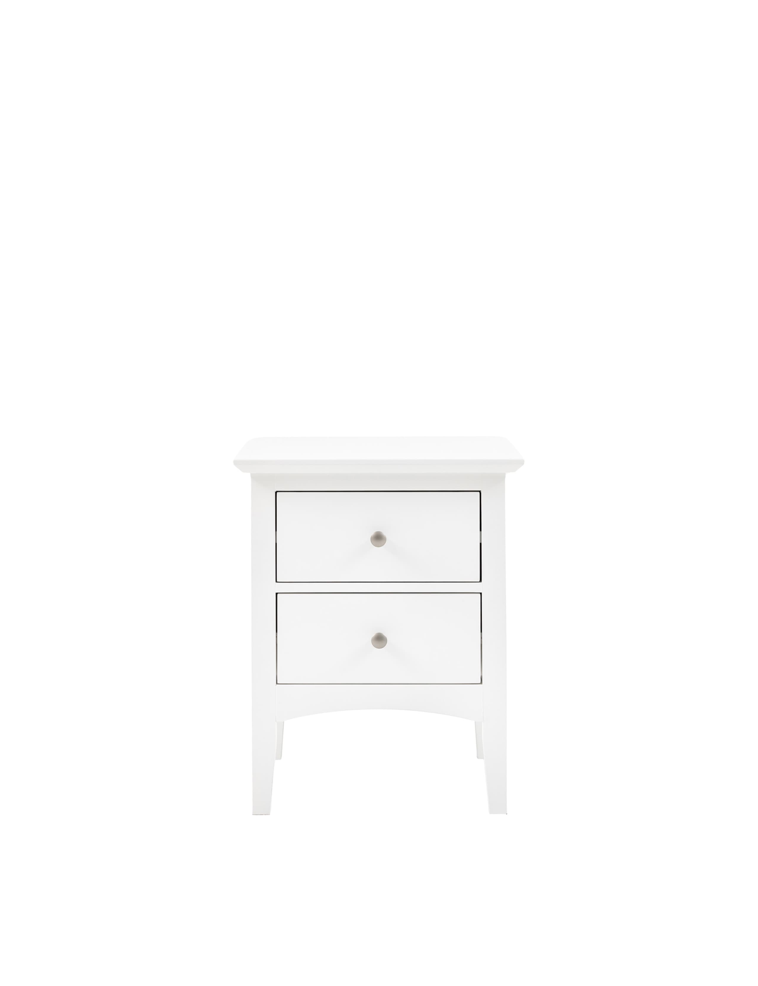 Hastings White 2 Drawer Bedside Table 5 of 8