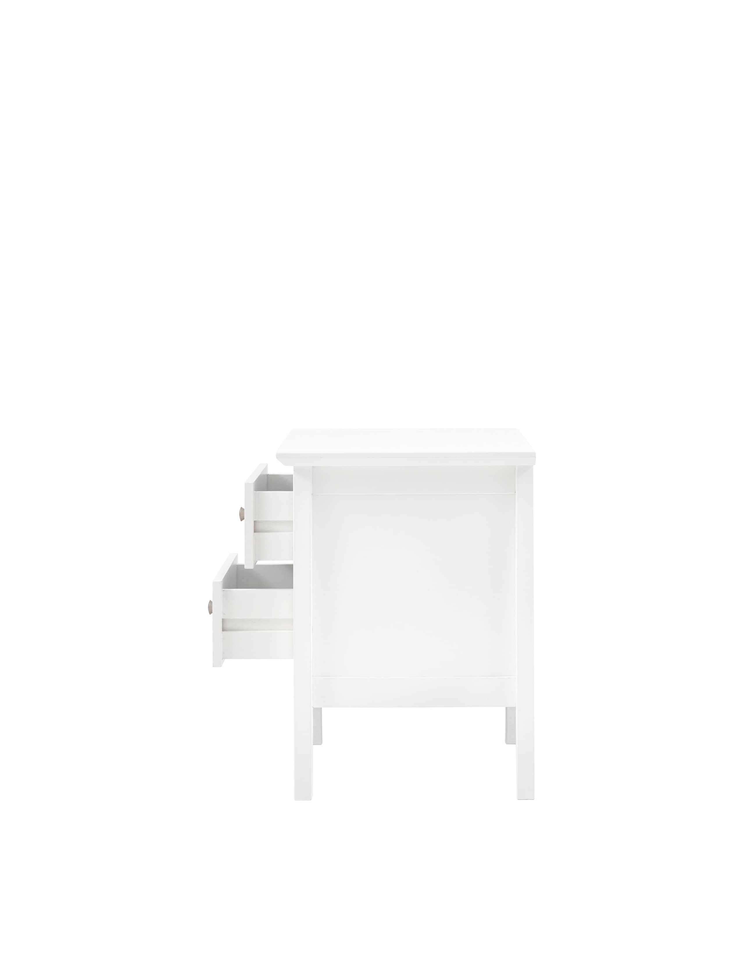 Hastings White 2 Drawer Bedside Table 6 of 8
