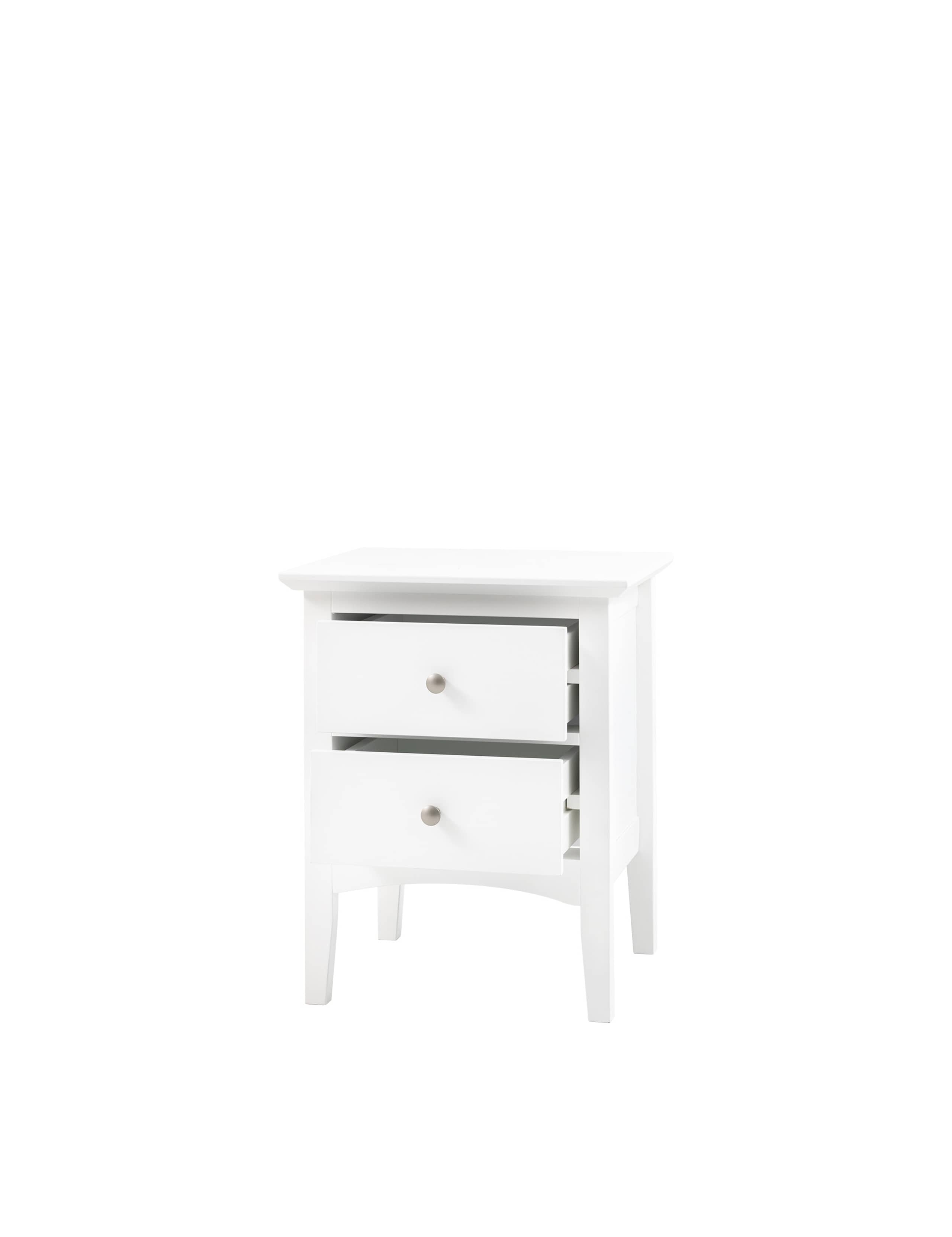 Hastings White 2 Drawer Bedside Table 7 of 8