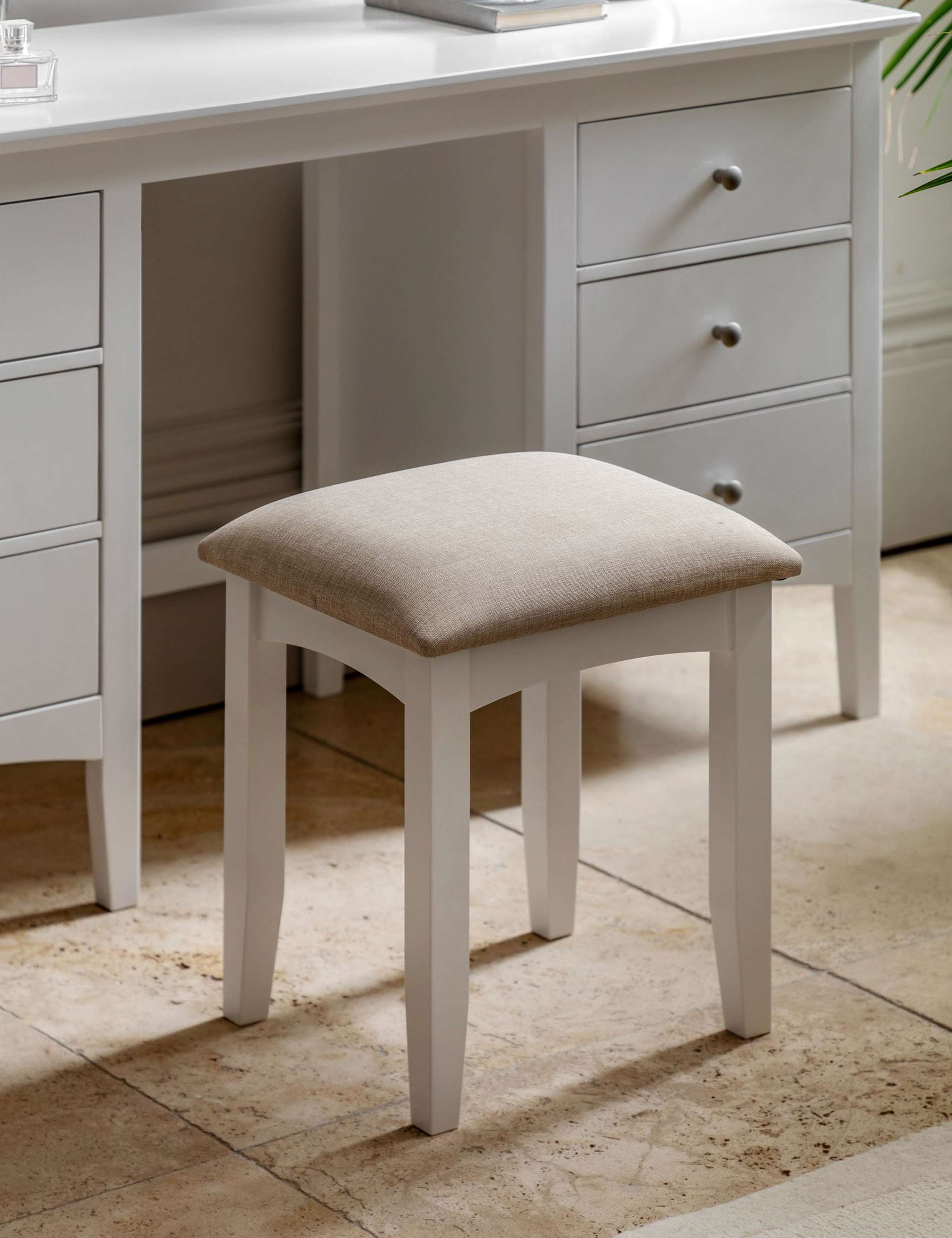 Hastings White Dressing Table & Stool 2 of 8