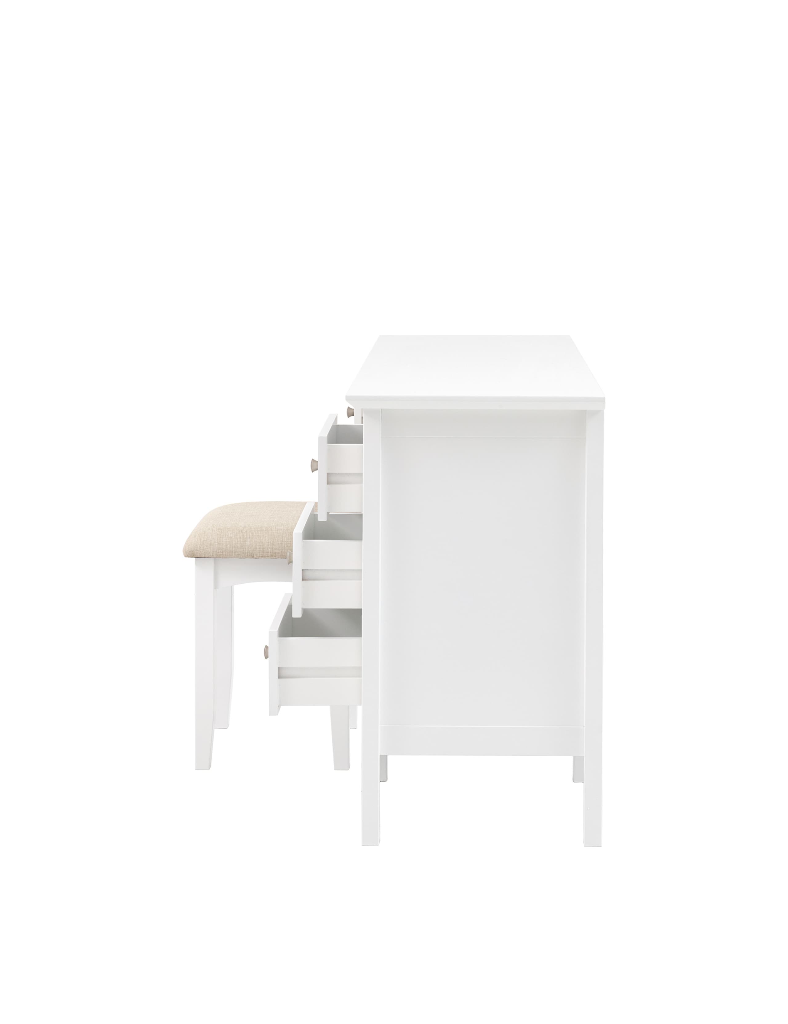 Hastings White Dressing Table & Stool 7 of 8