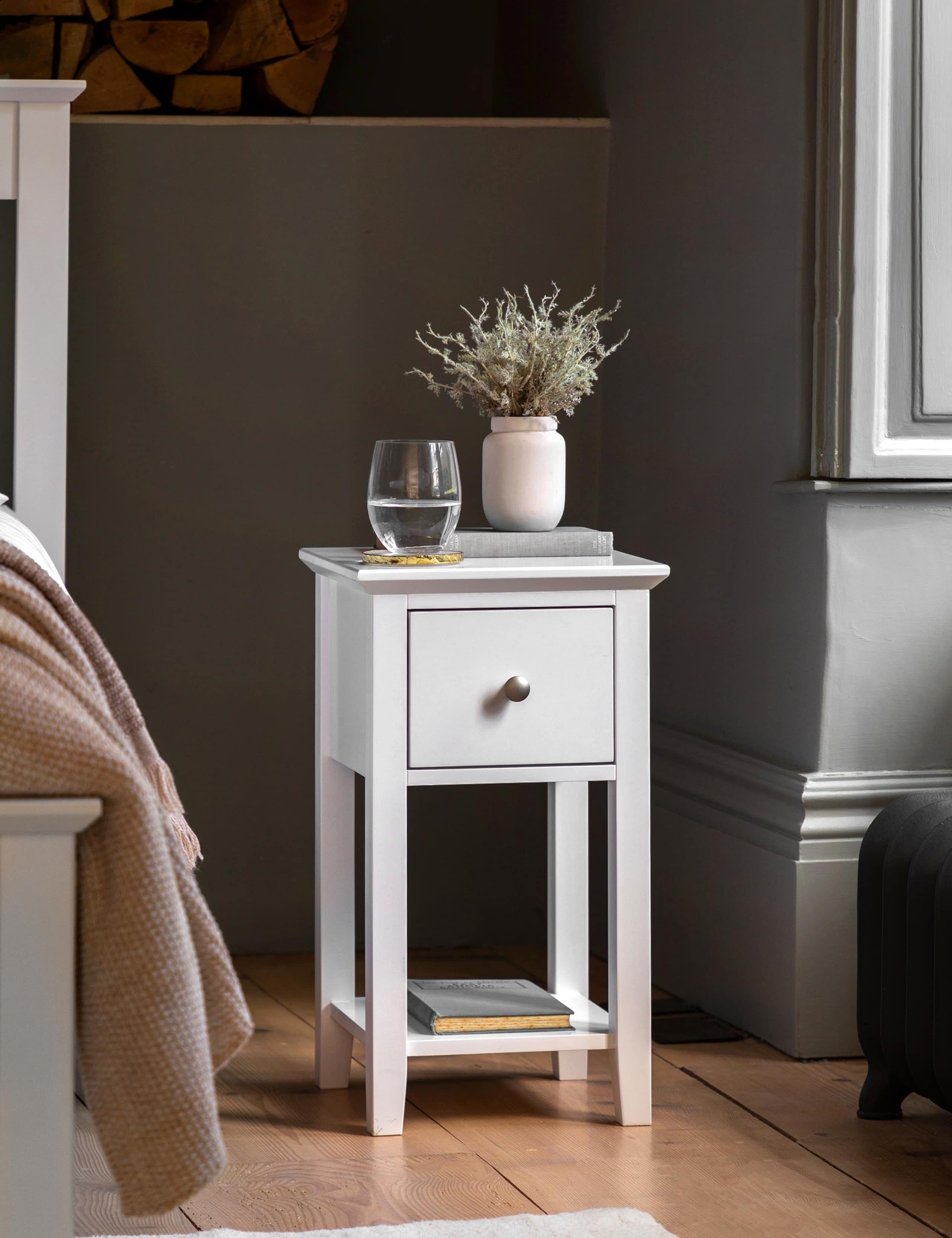 Set of 2 Hastings 1 Drawer Slim Bedside Tables 1 of 8