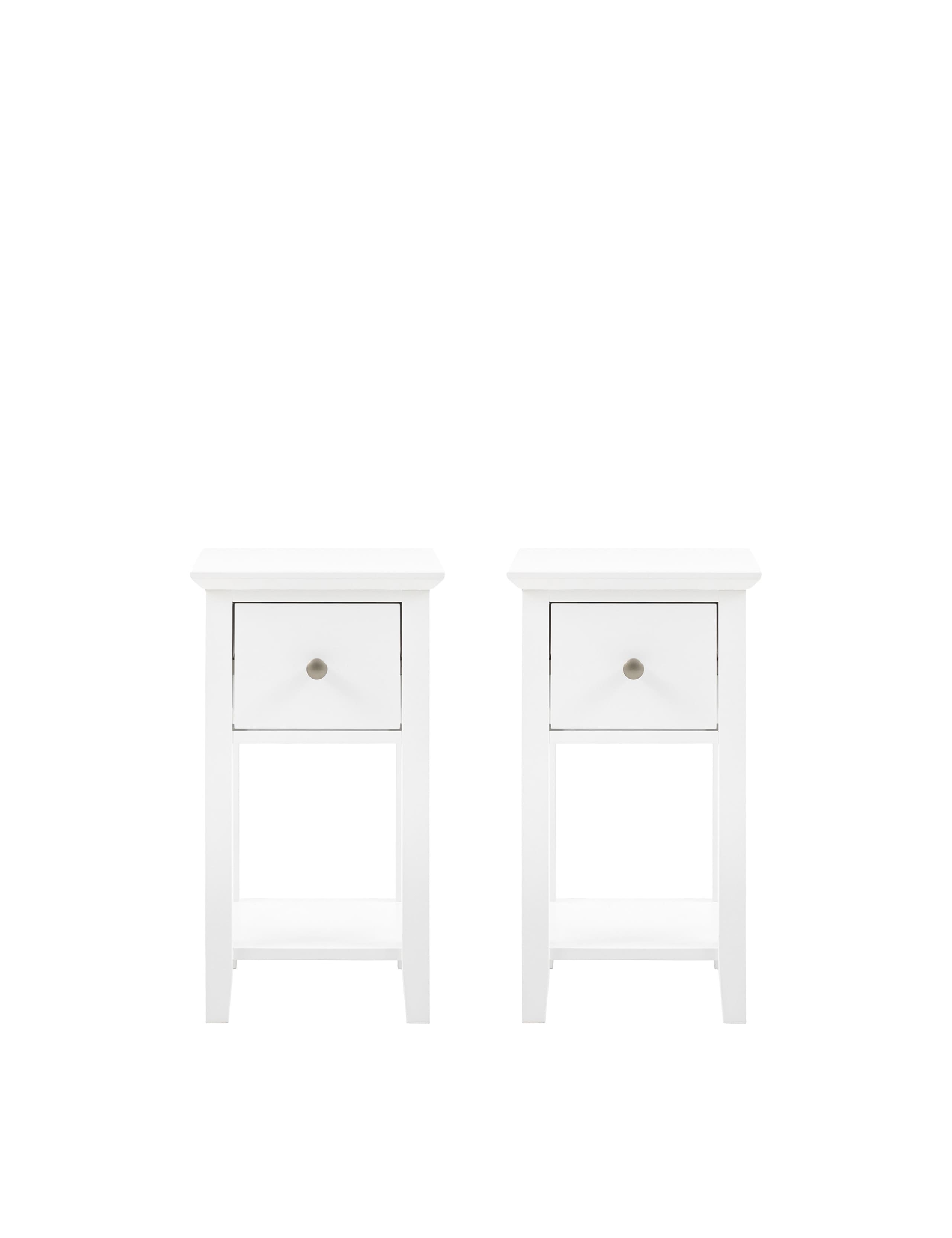 Set of 2 Hastings White Bedside Tables 5 of 8