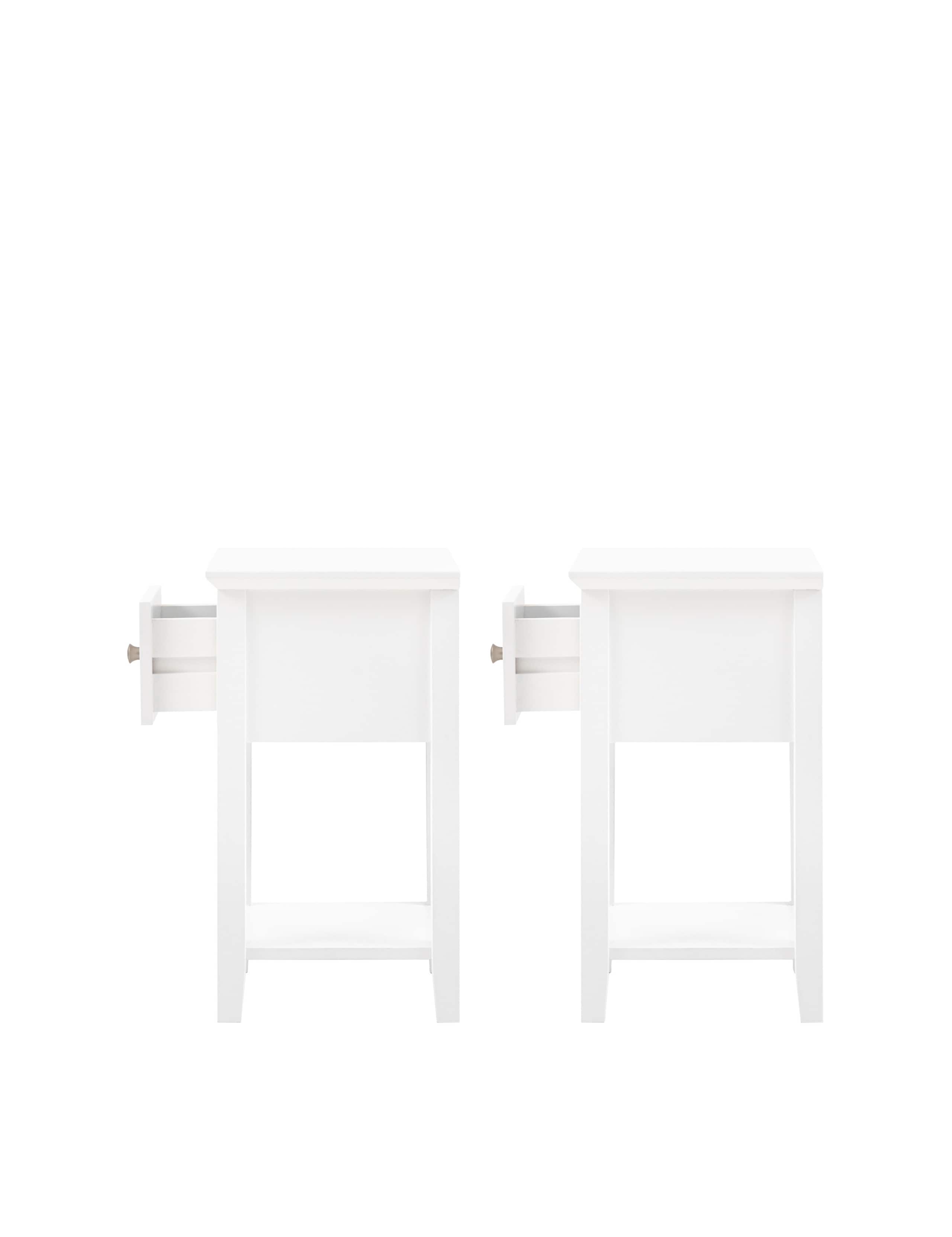 Set of 2 Hastings White Bedside Tables 7 of 8