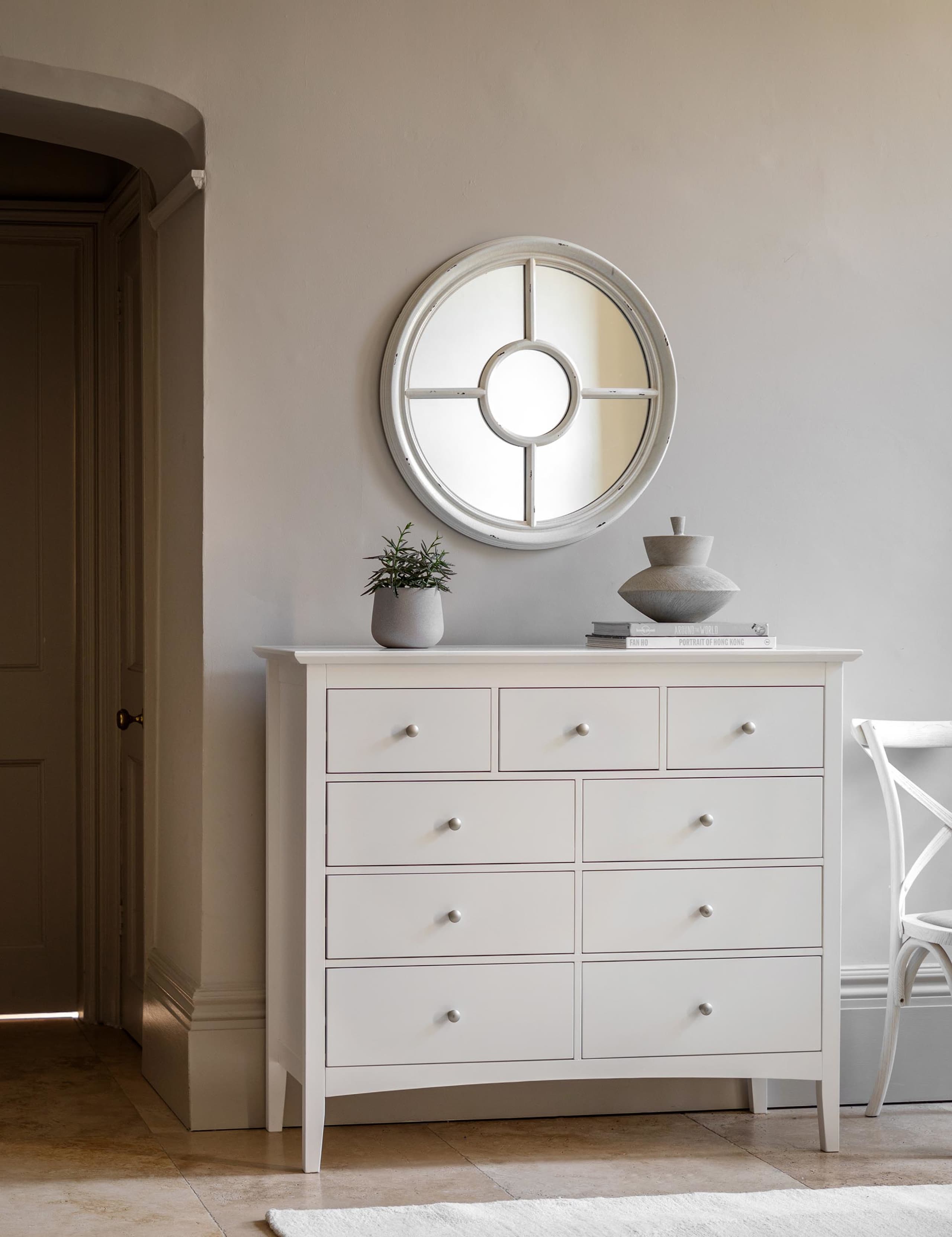 Hastings White 9 Drawer Chest 1 of 8