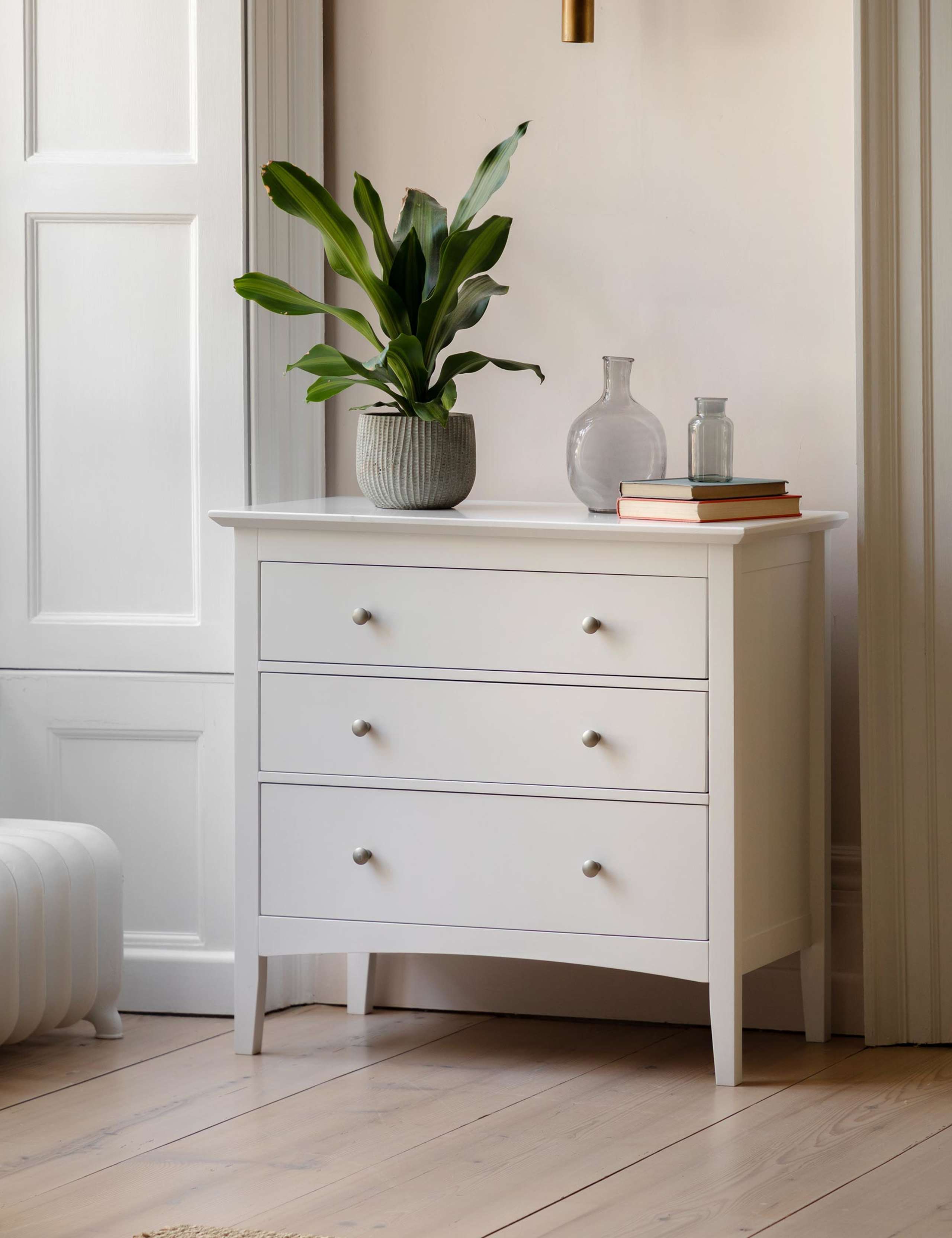 Hastings White 3 Drawer Chest 1 of 8
