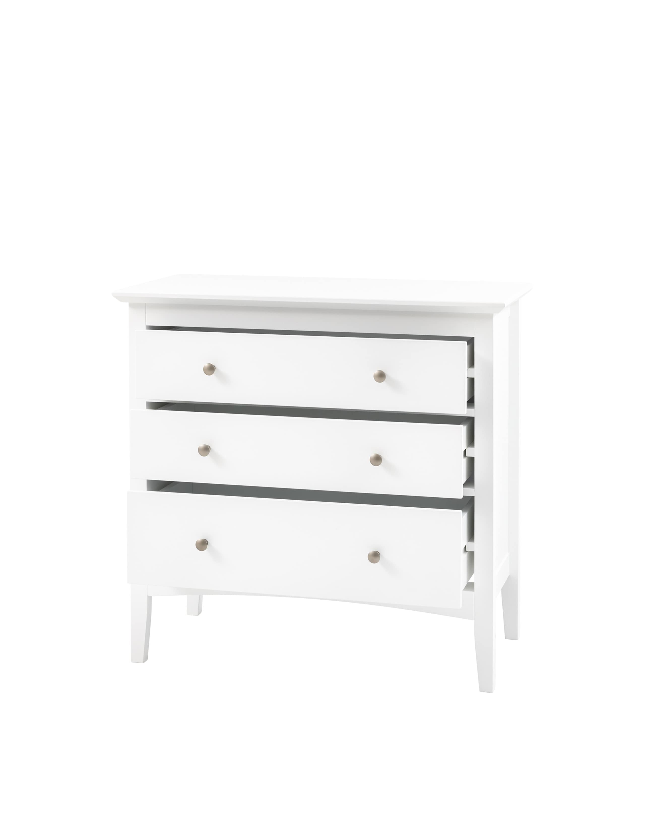 Hastings White 3 Drawer Chest 6 of 8