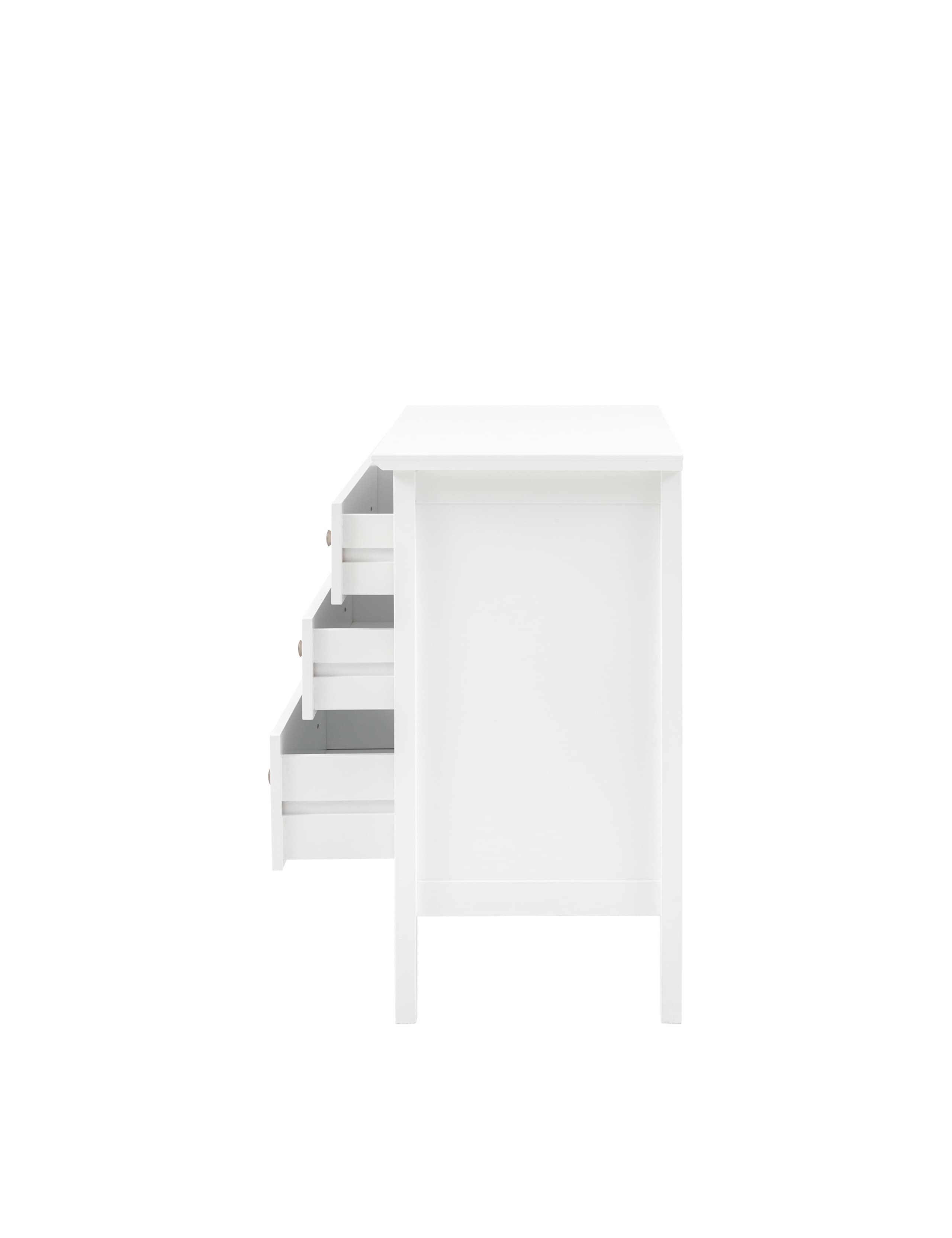 Hastings White 3 Drawer Chest 7 of 8