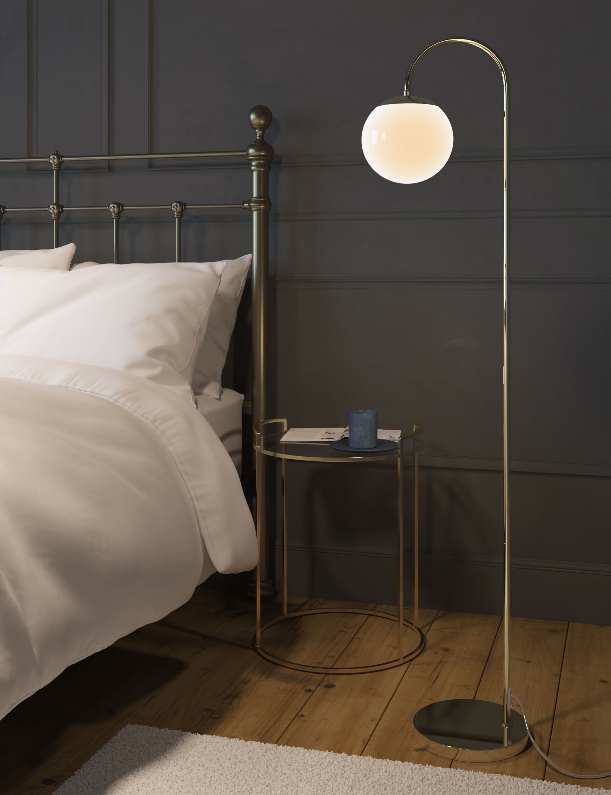 Opal Curved Floor Lamp 2 of 6