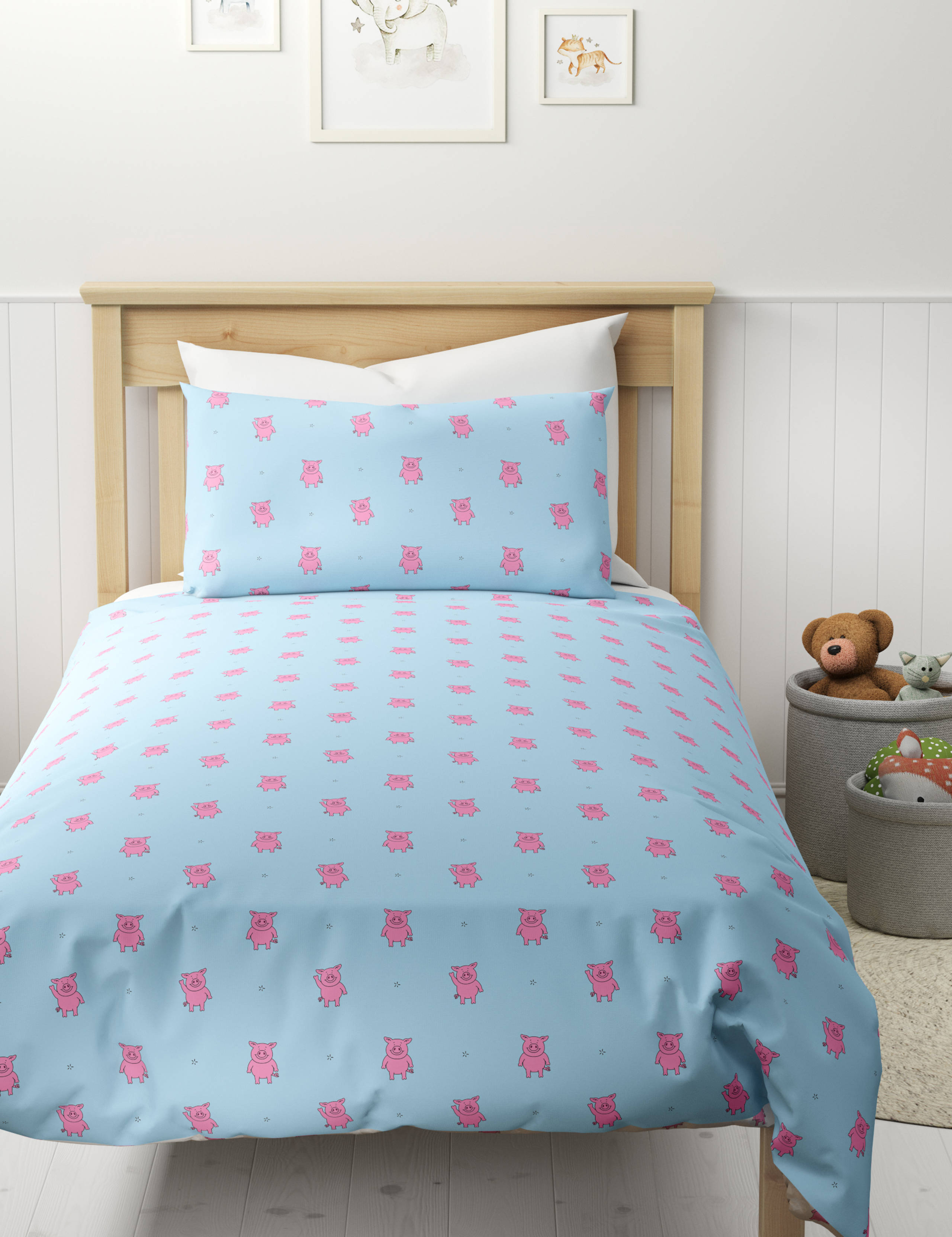 Cotton Mix Percy Pig™ Bedding Set 1 of 5