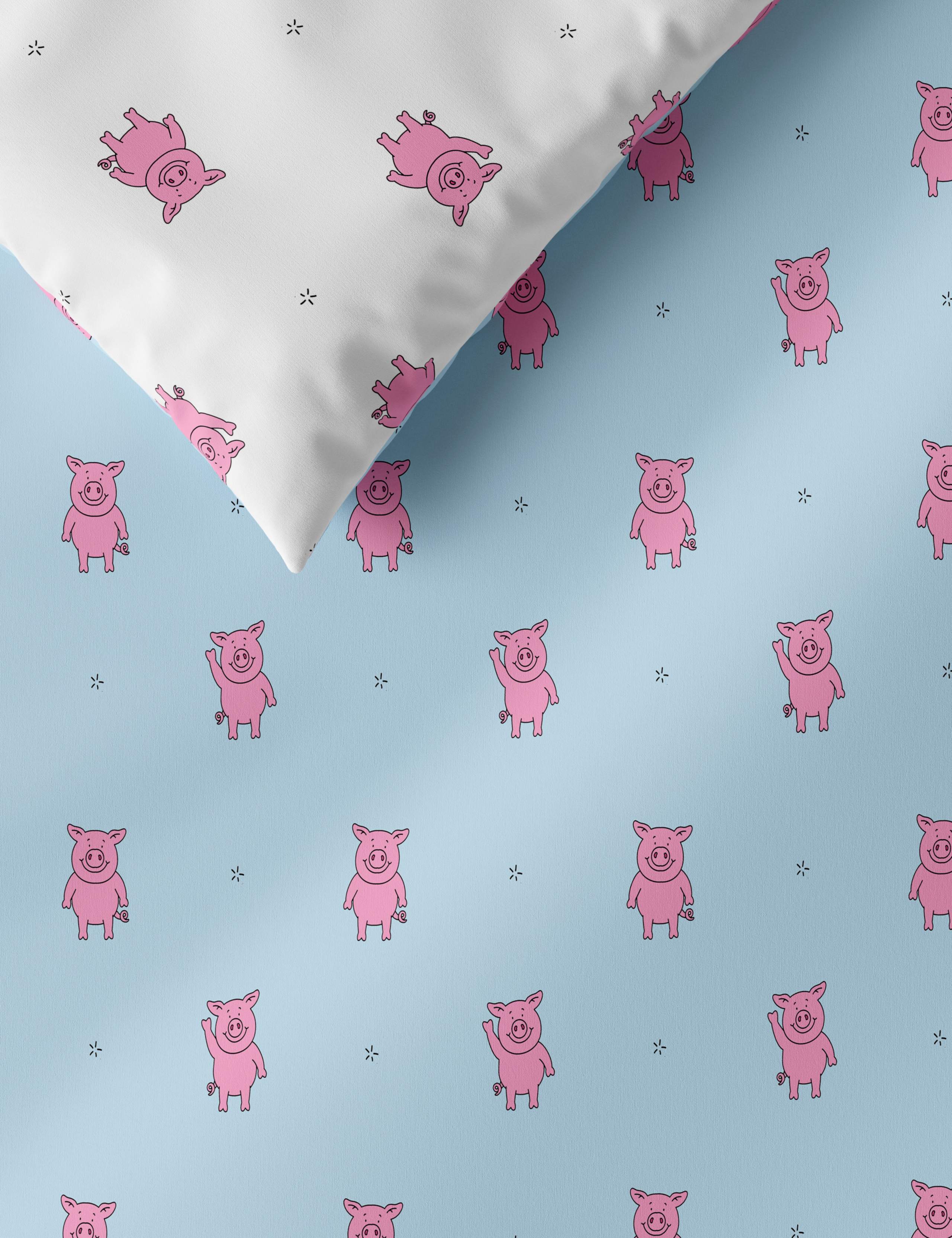 Cotton Mix Percy Pig™ Bedding Set 2 of 5