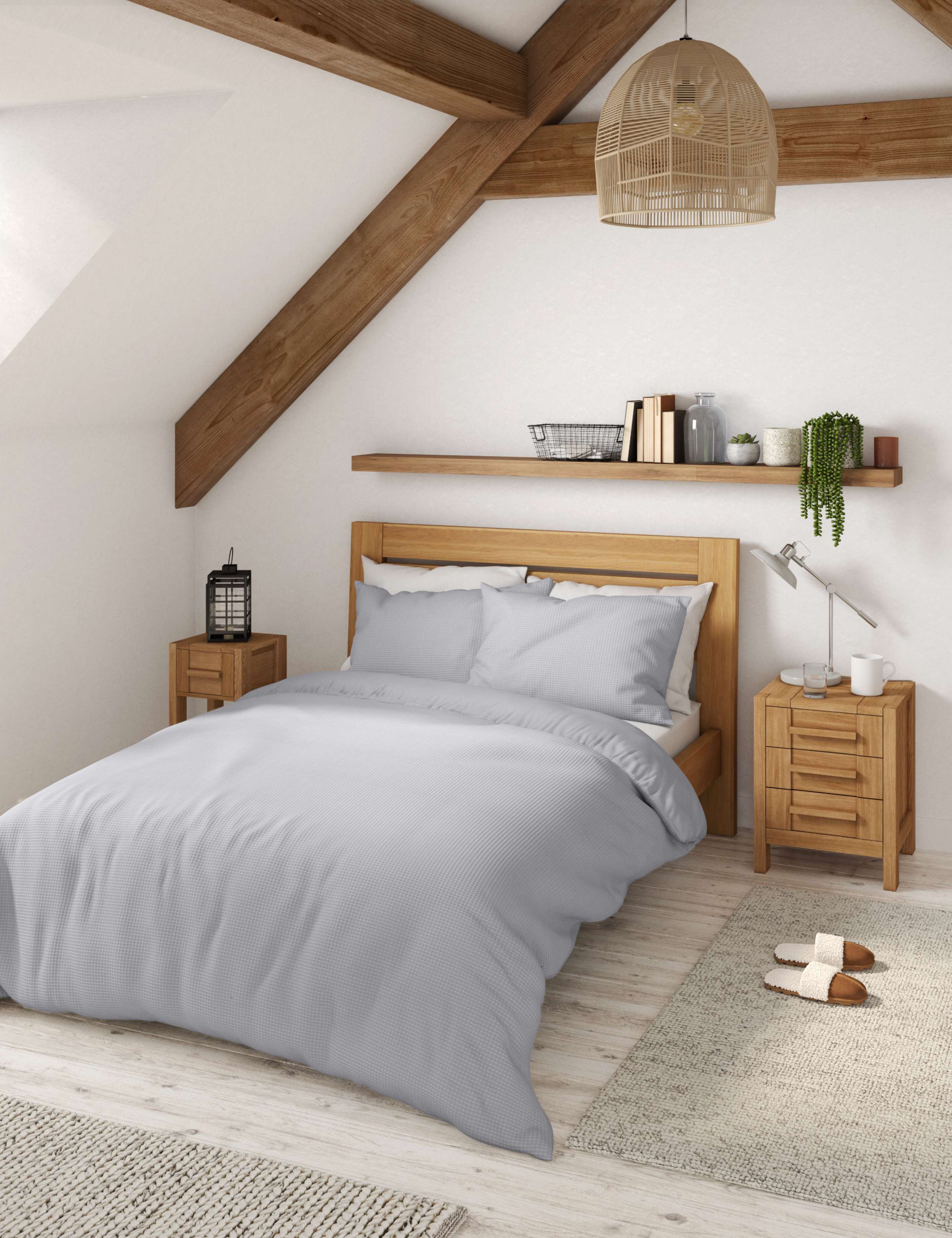 Pure Cotton Waffle Bedding Set 3 of 4