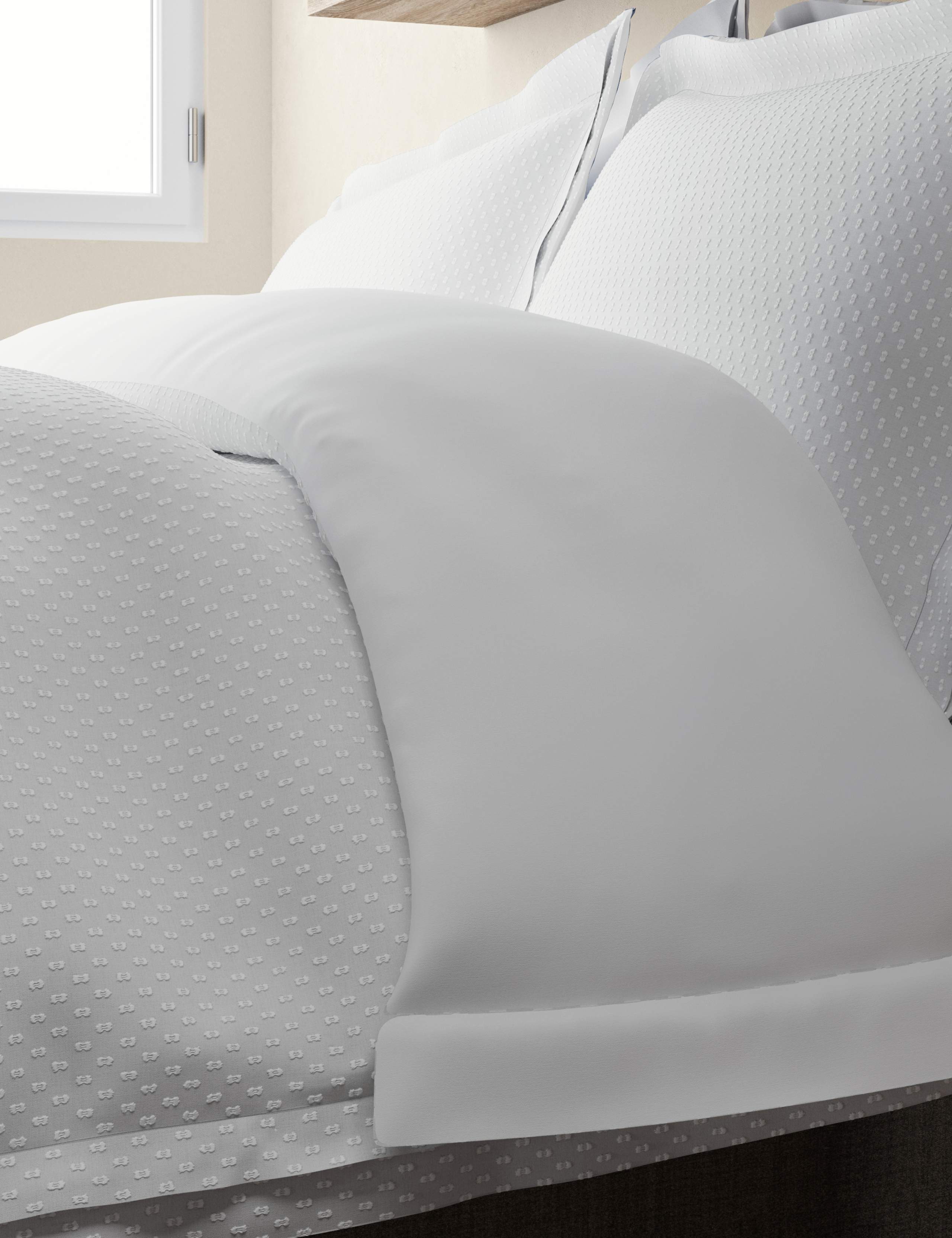 Pure Cotton Iris Spotty Dobby Bedding Set 3 of 5