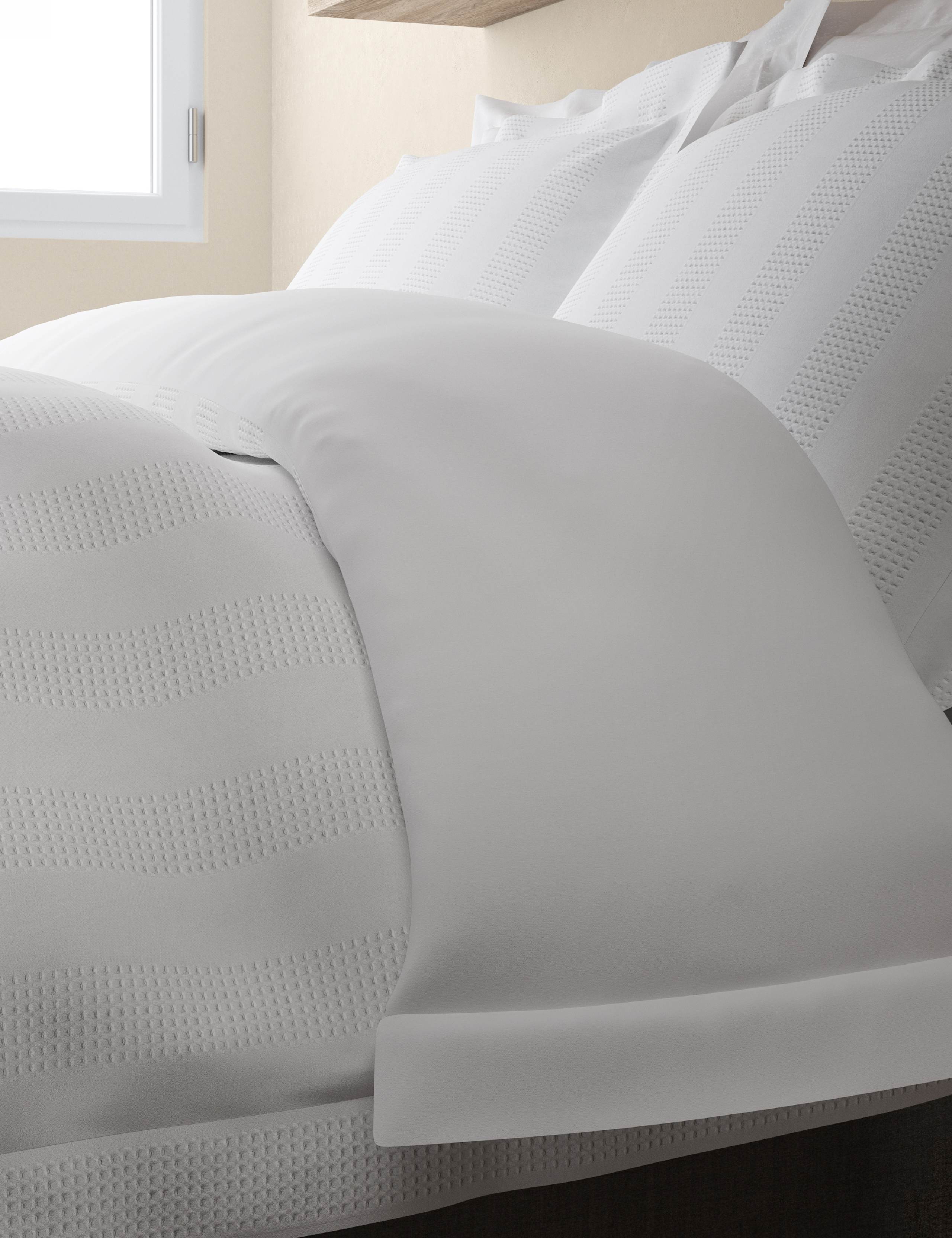 Pure Cotton Striped Waffle Bedding Set 3 of 7