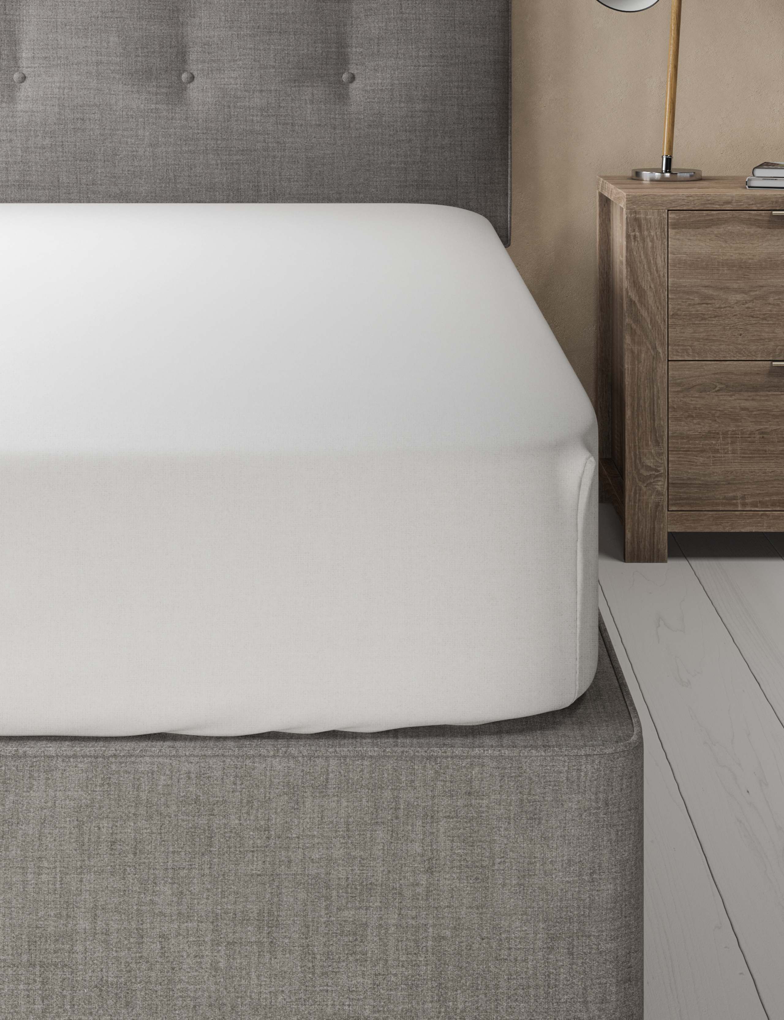 Pure Brushed Cotton Deep Fitted Sheet 1 of 3