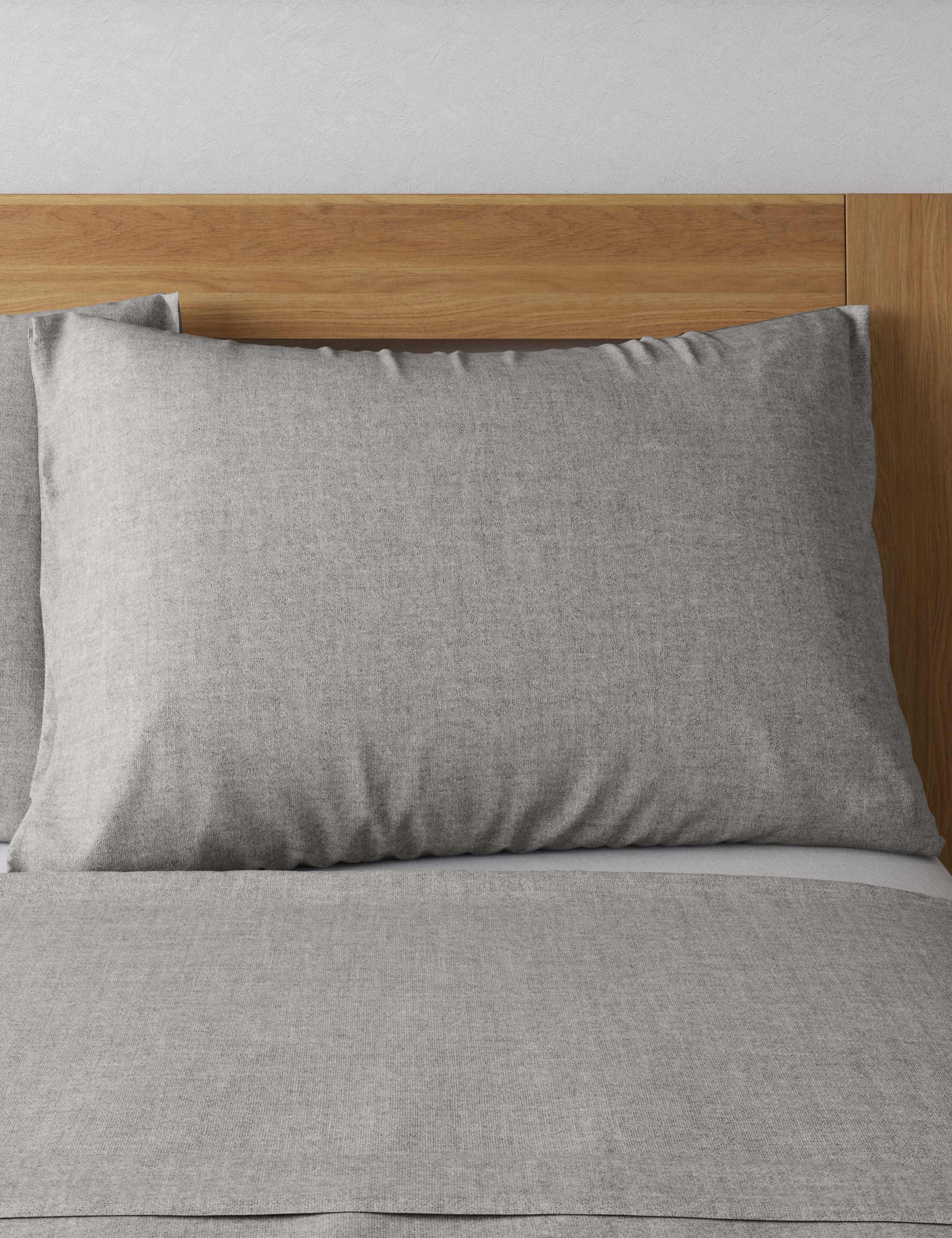 2 Pack Brushed Cotton Pillowcases 2 of 2