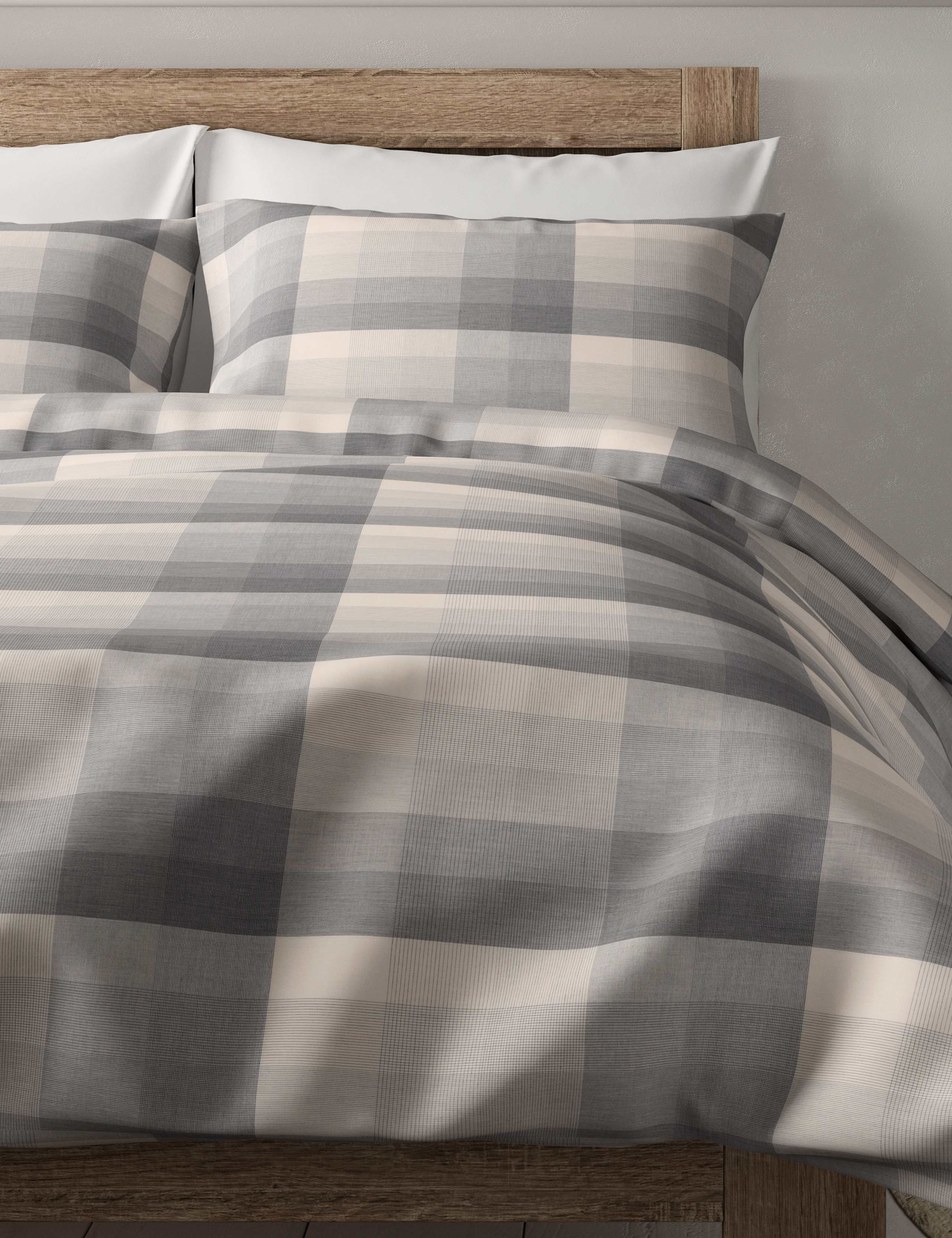 Pure Cotton Checked Bedding Set 4 of 4