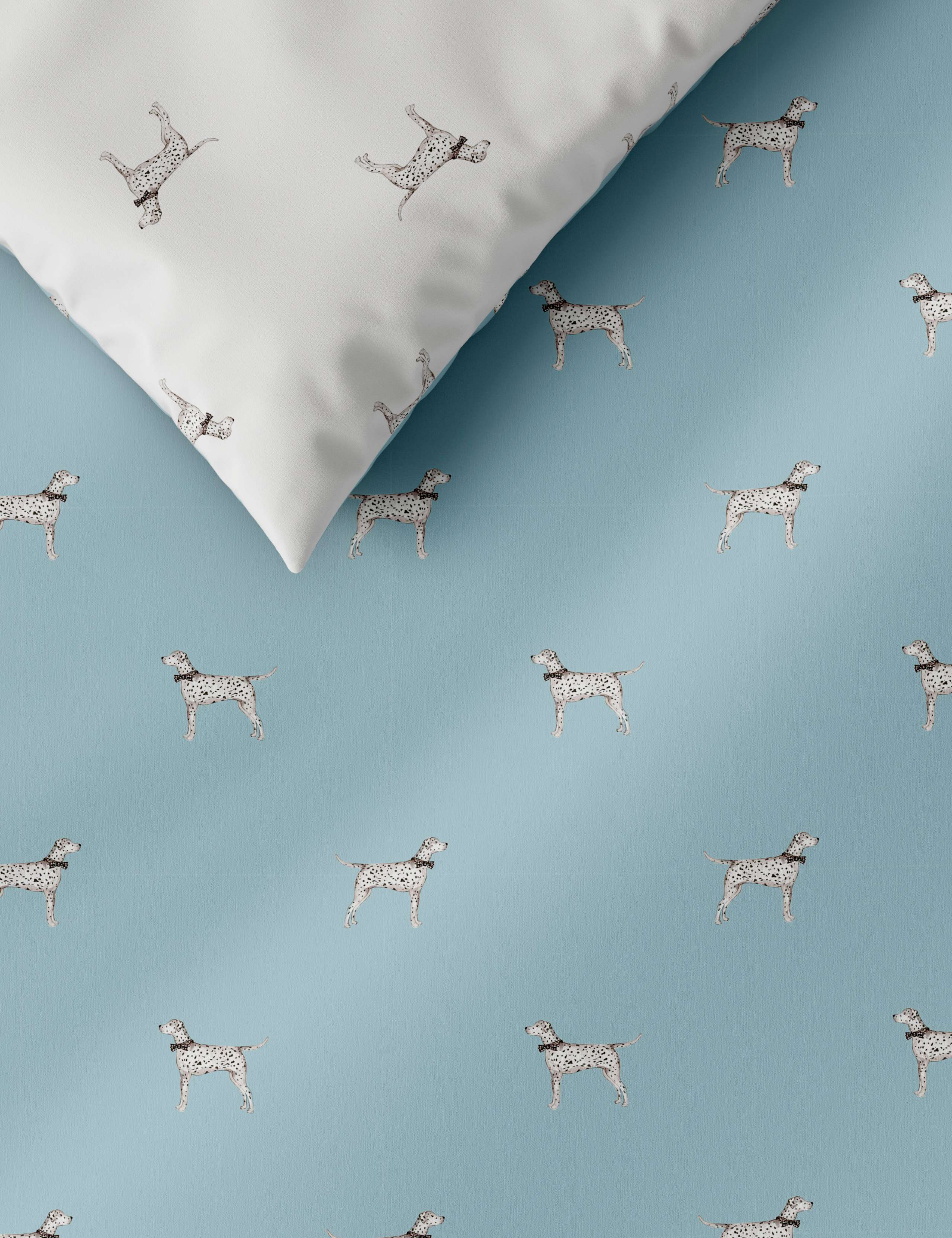 Cotton Mix Dalmatian Bedding Set 2 of 4