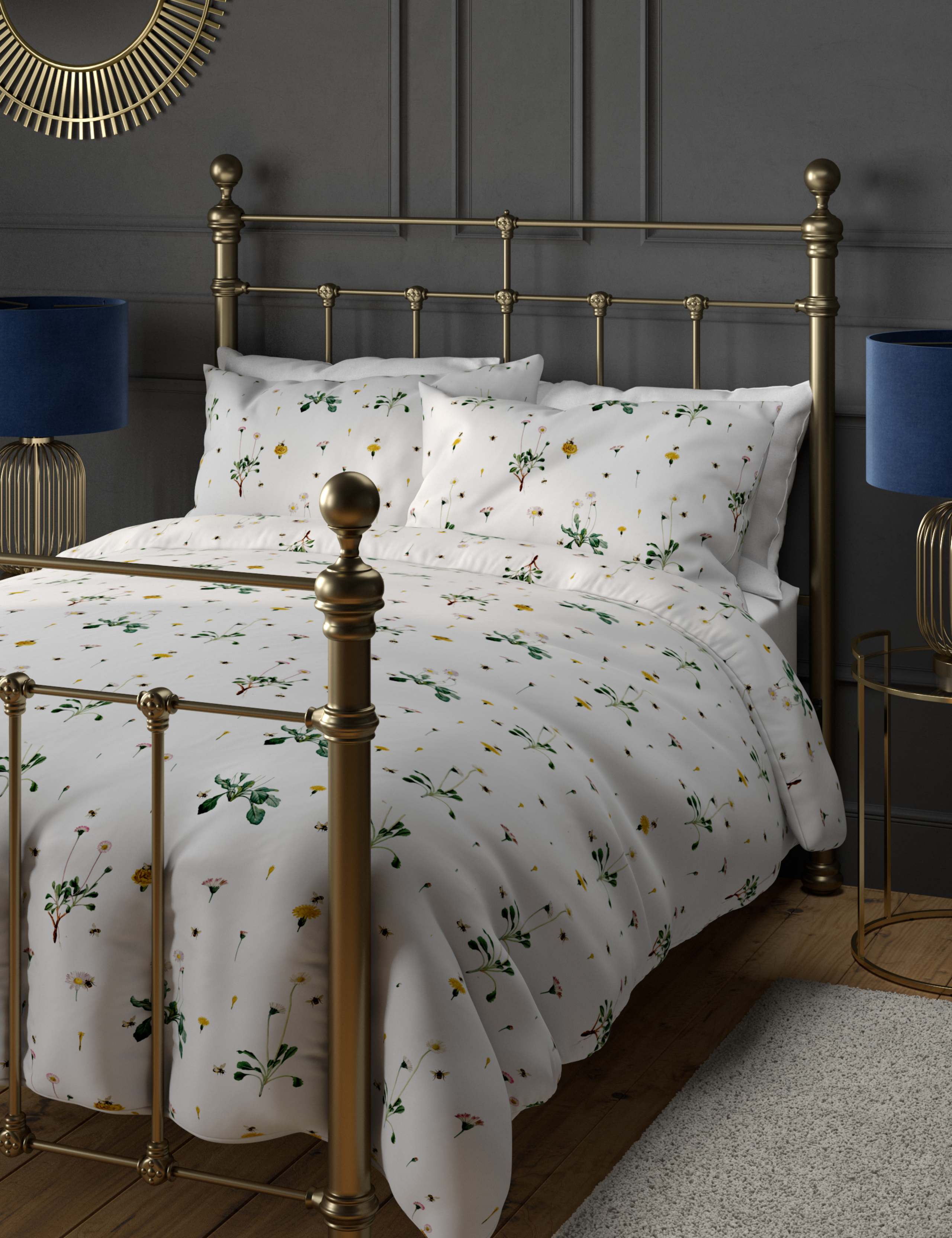 Pure Cotton Floral Bedding Set 4 of 4