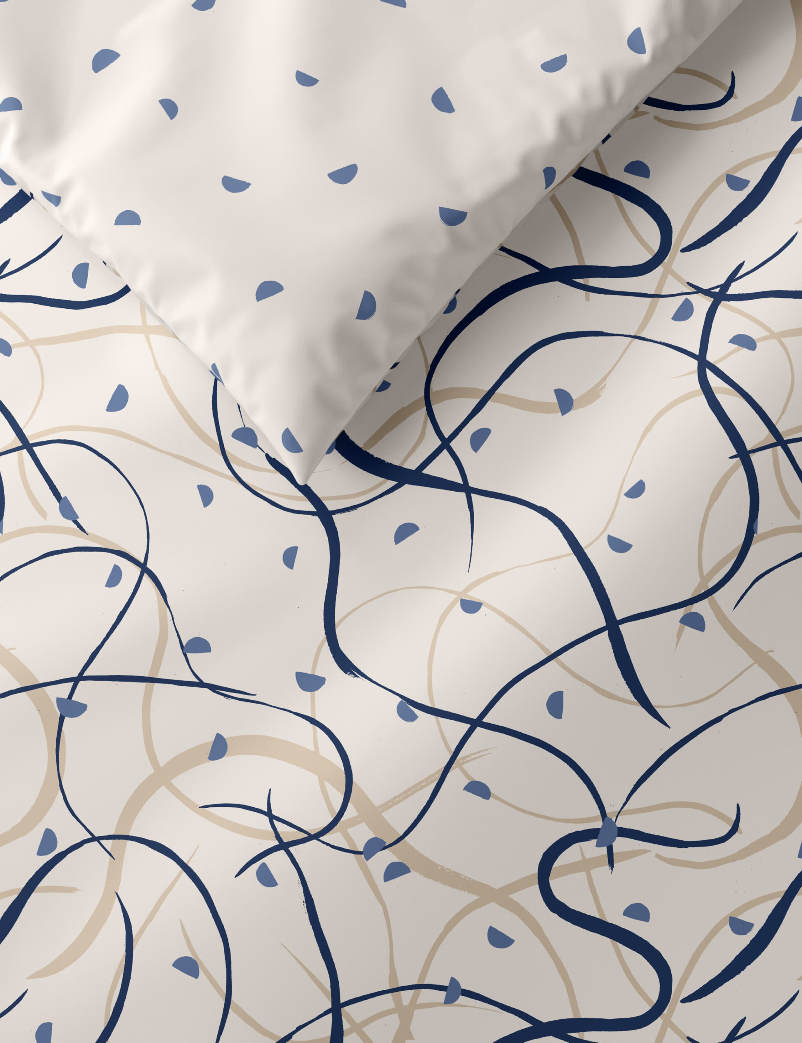 Pure Cotton Drawn Lines Bedding Set 2 of 5