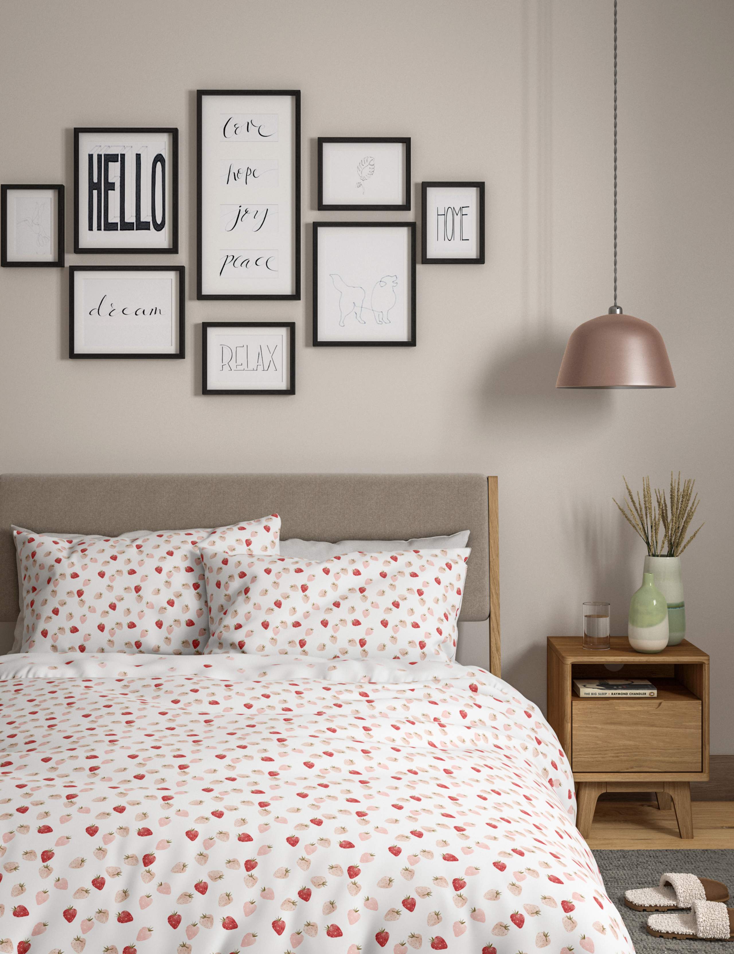 Pure Cotton Strawberry Bedding Set 1 of 5