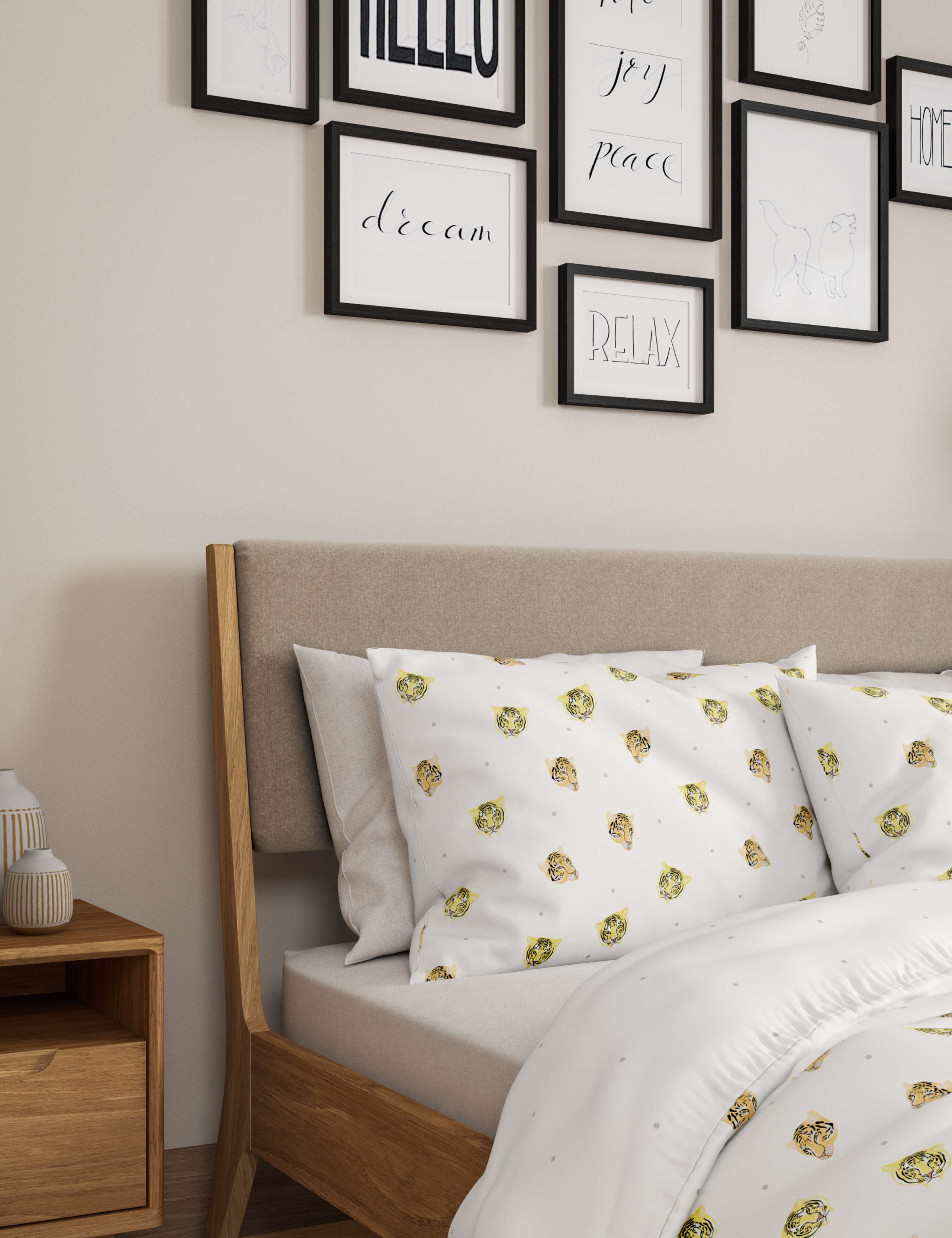 Cotton Mix Tiger Bedding Set 2 of 3