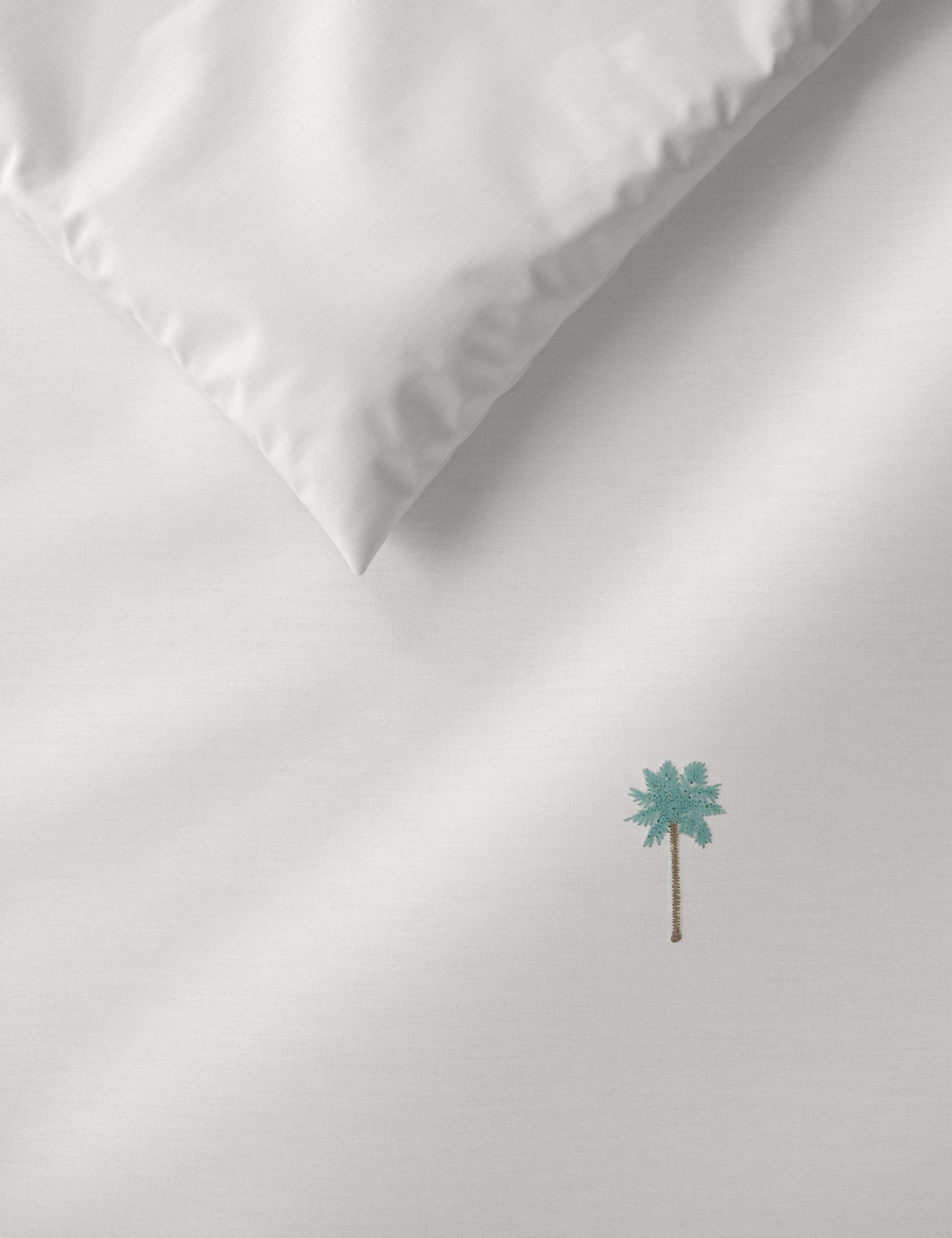 Pure Cotton Palm Embroidered Bedding Set 2 of 4