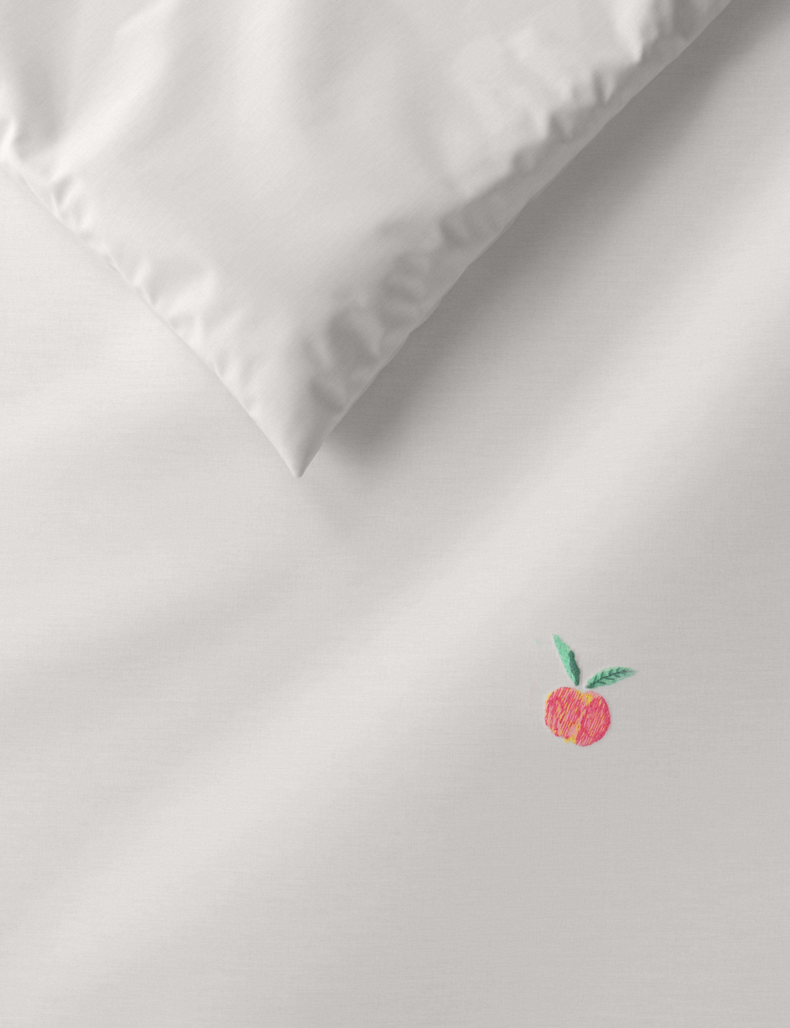 Pure Cotton Apple Embroidered Bedding Set 2 of 4